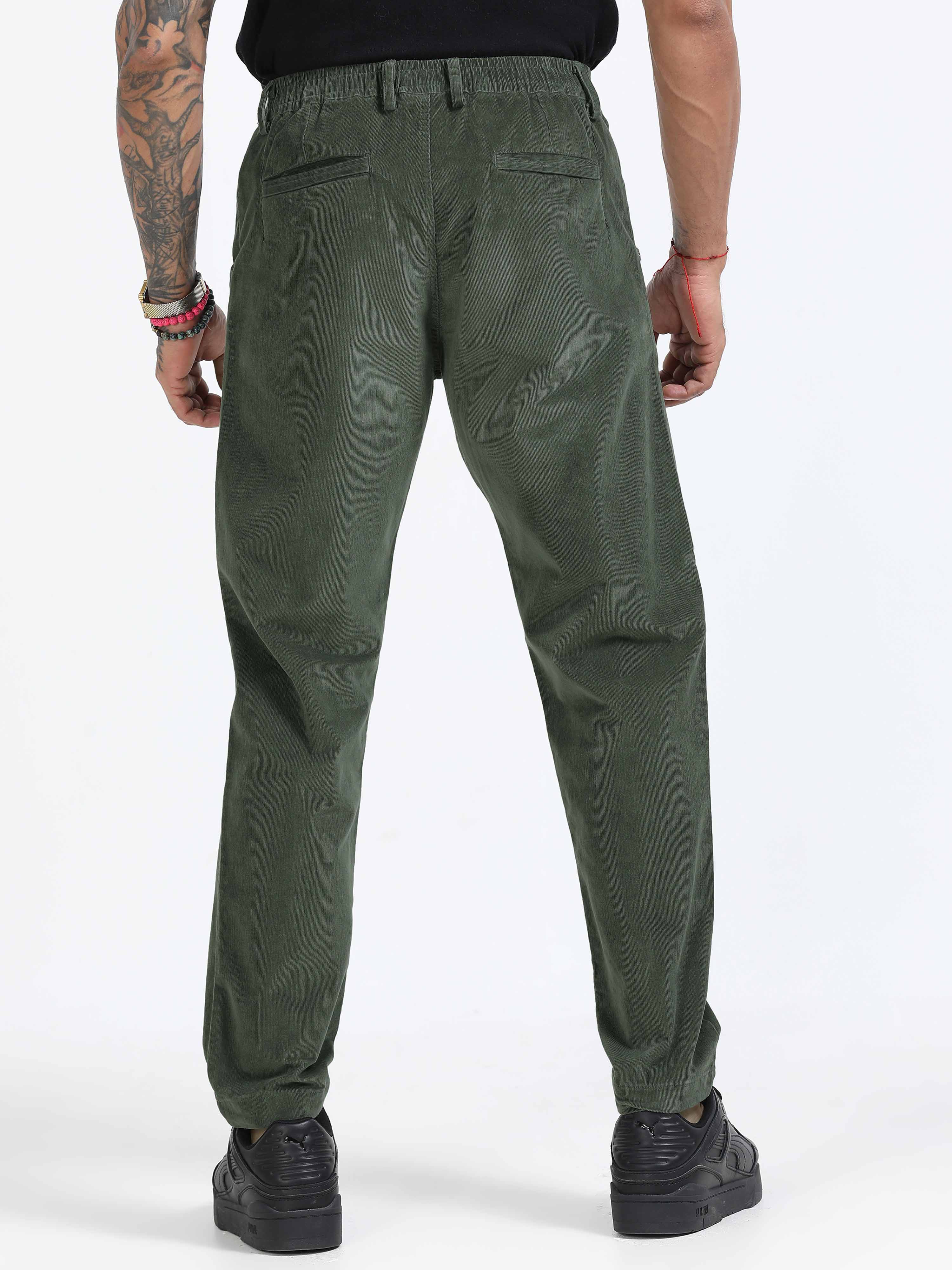 Corduroy Pant In Olive Green for men