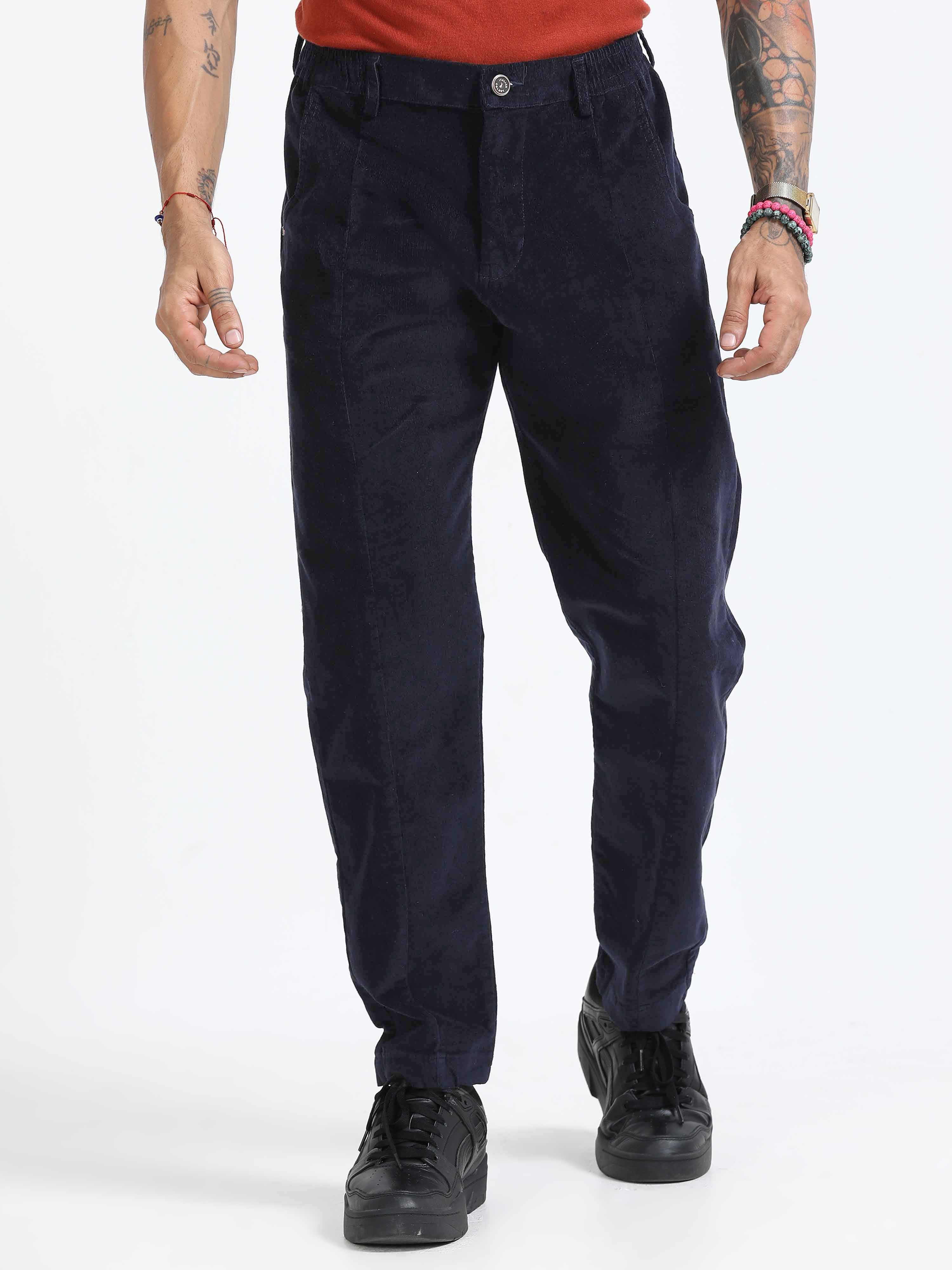 Corduroy Pant In Navy Blue for men