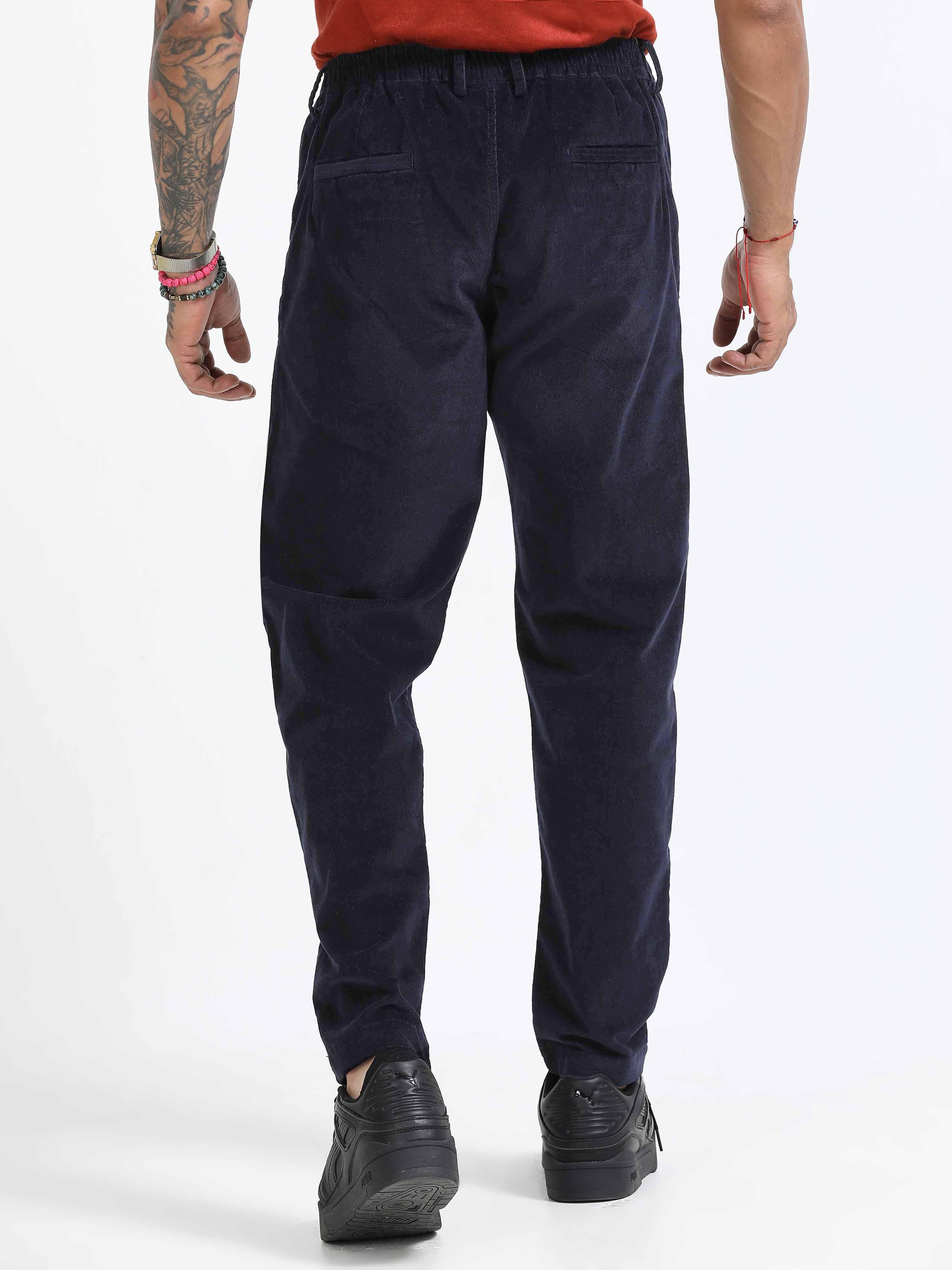 Corduroy Pant In Navy Blue for men