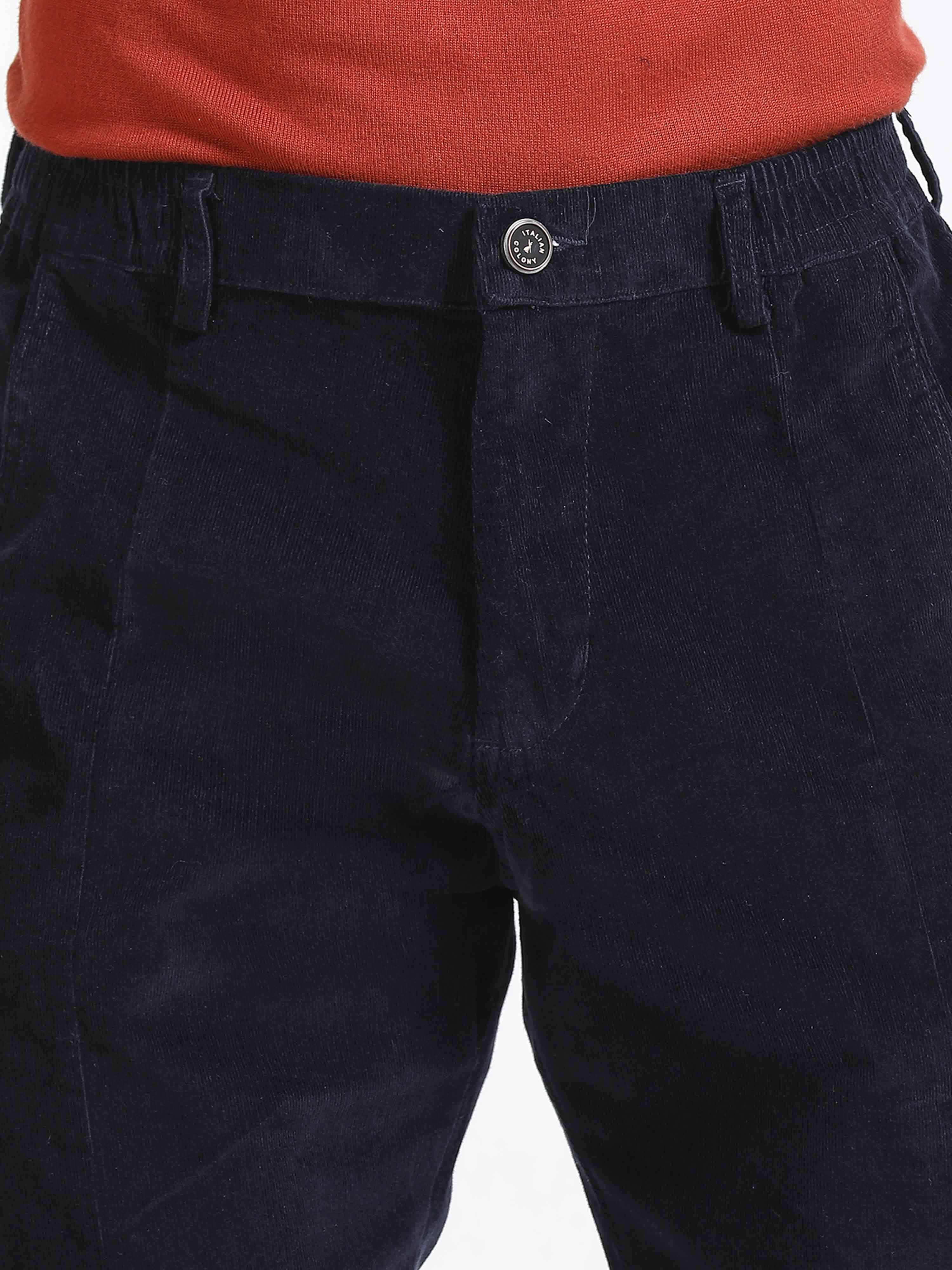 Corduroy Pant In Navy Blue for men