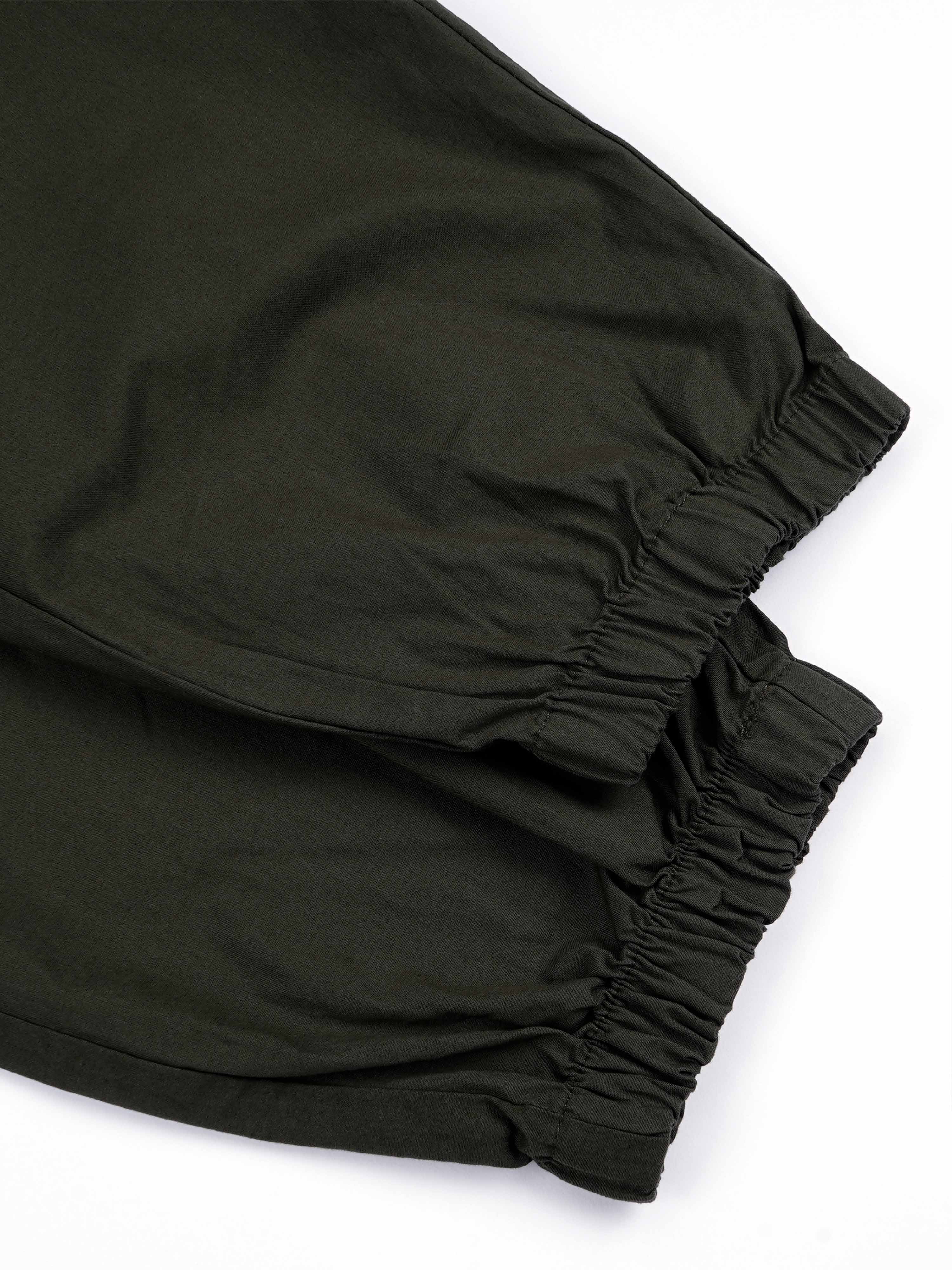 Olive Green Men Cargo Joggers