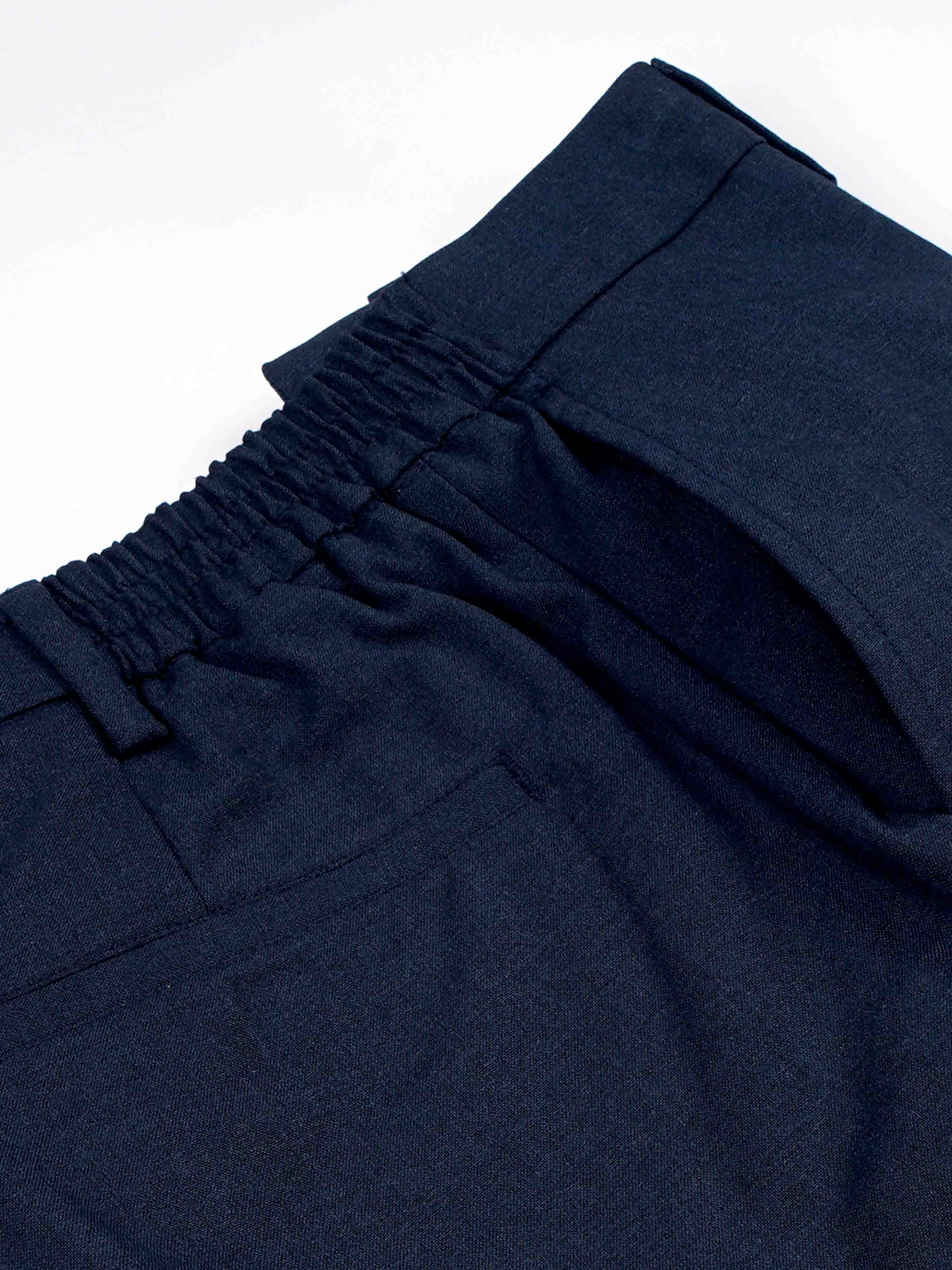 Soft Mens Navy Relaxed Trousers