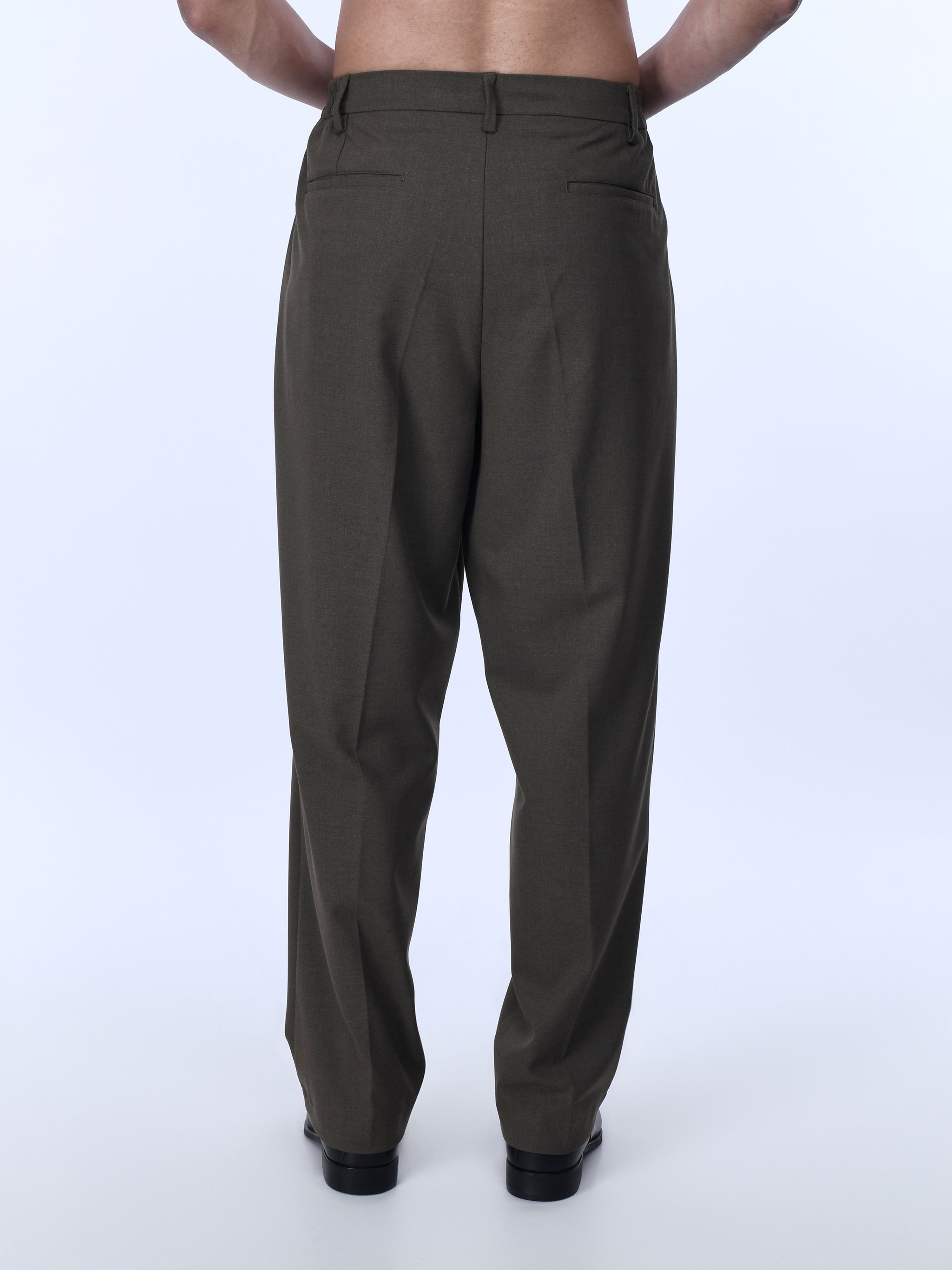Soft Brown Relaxed Trousers for men