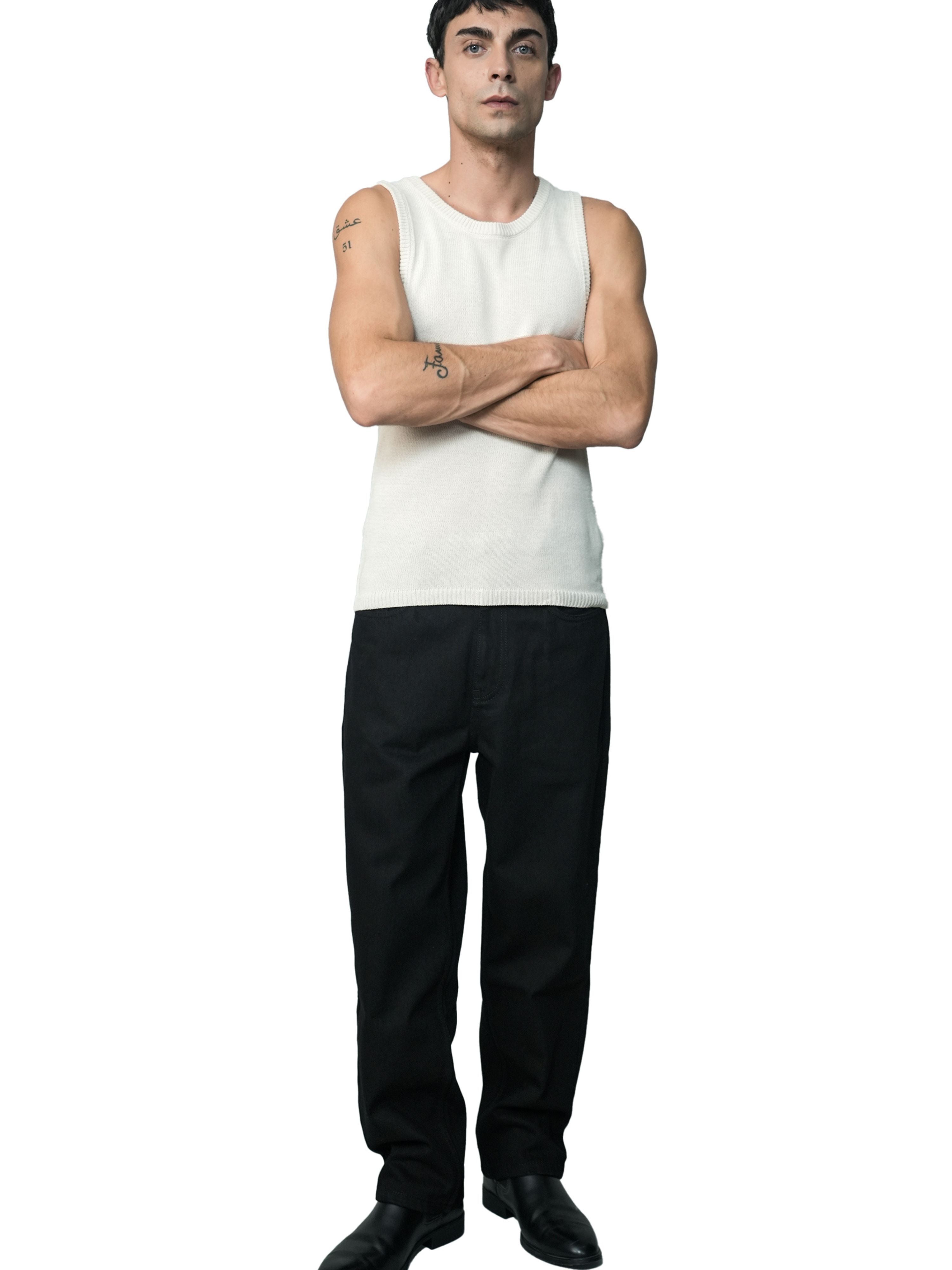 Black Edge Relaxed Denims