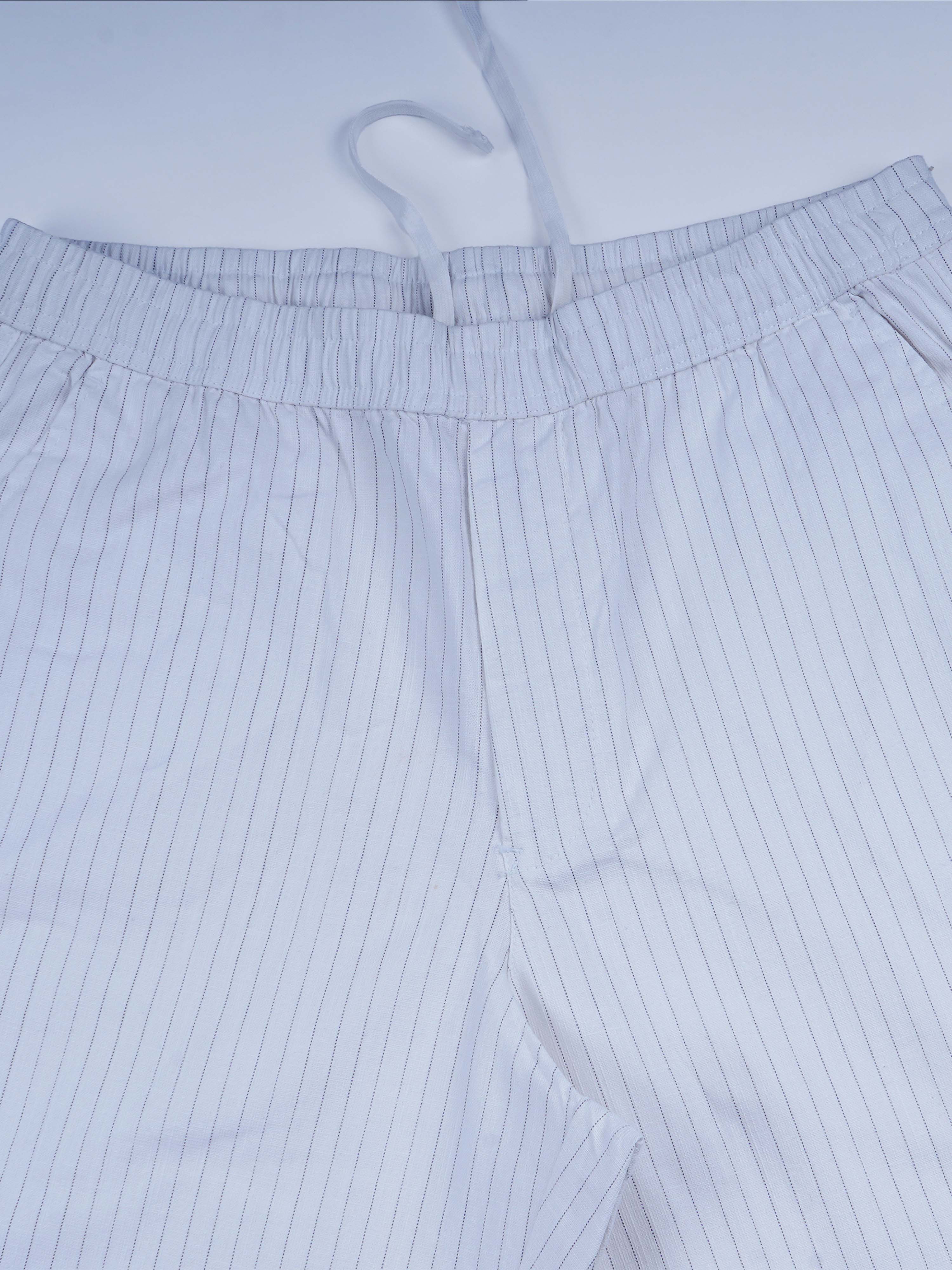 White Relaxed Cotton Baggy Joggers