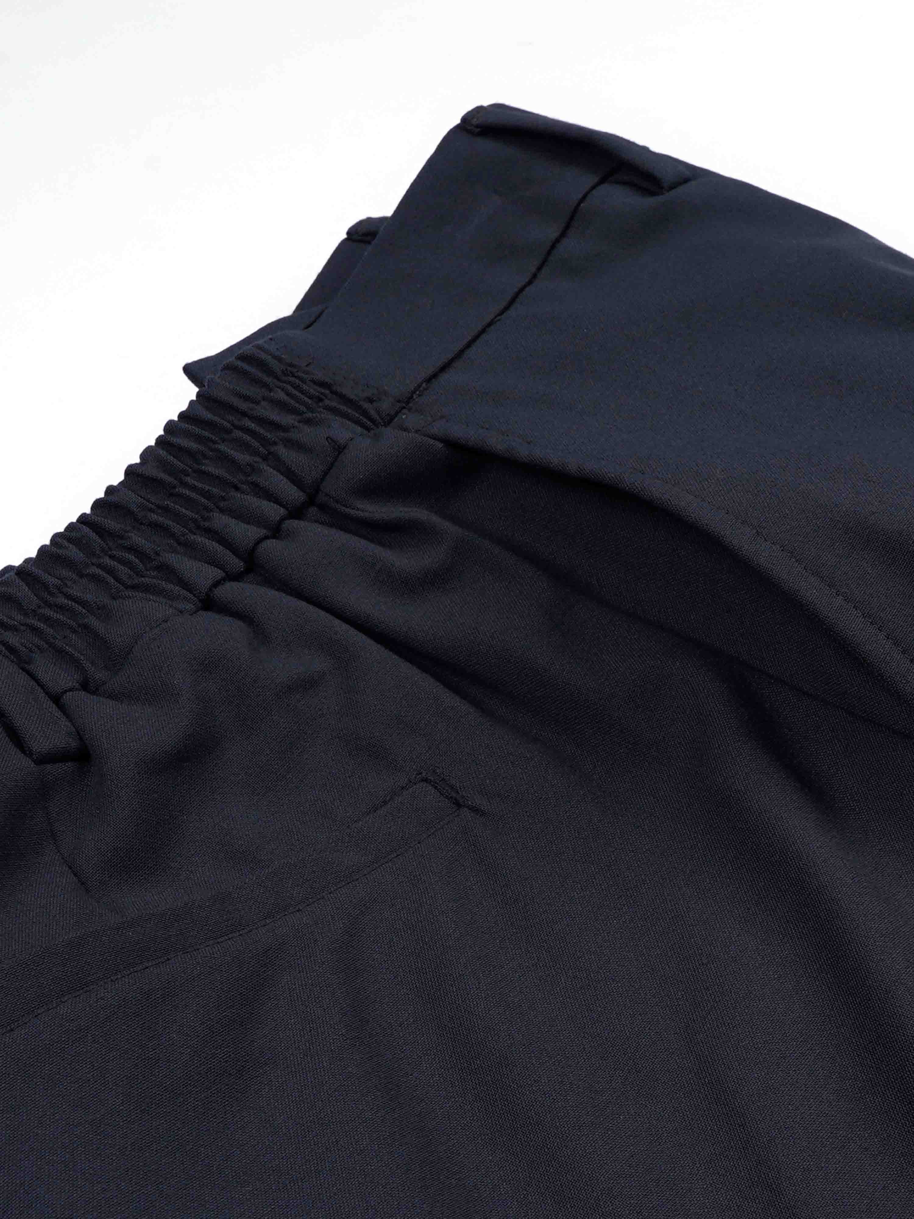 Dark Grey Mens Relaxed Trousers