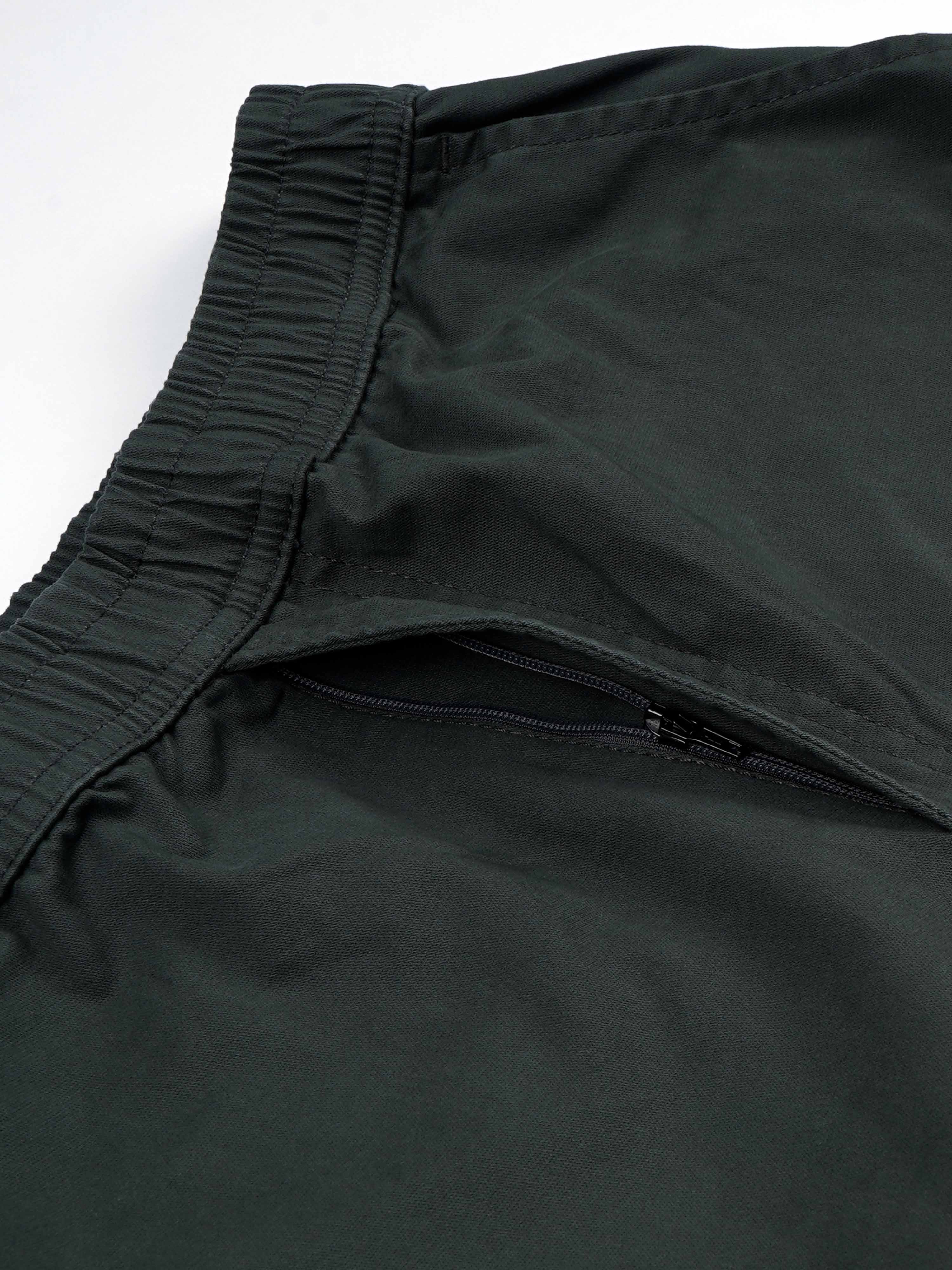 Olive Green Cargo Track Pants