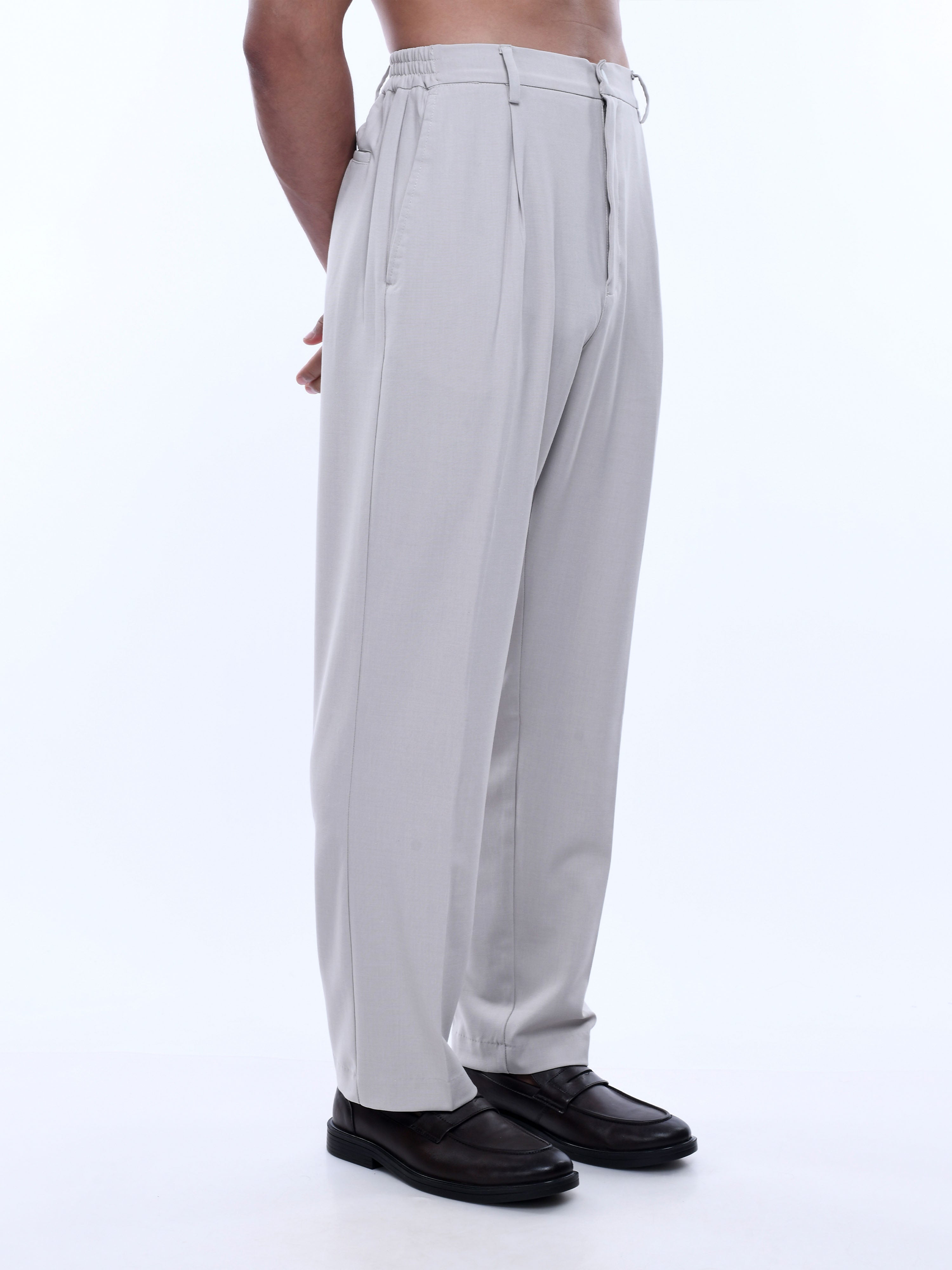 Cream Men Loose trousers Fit Bottomwear