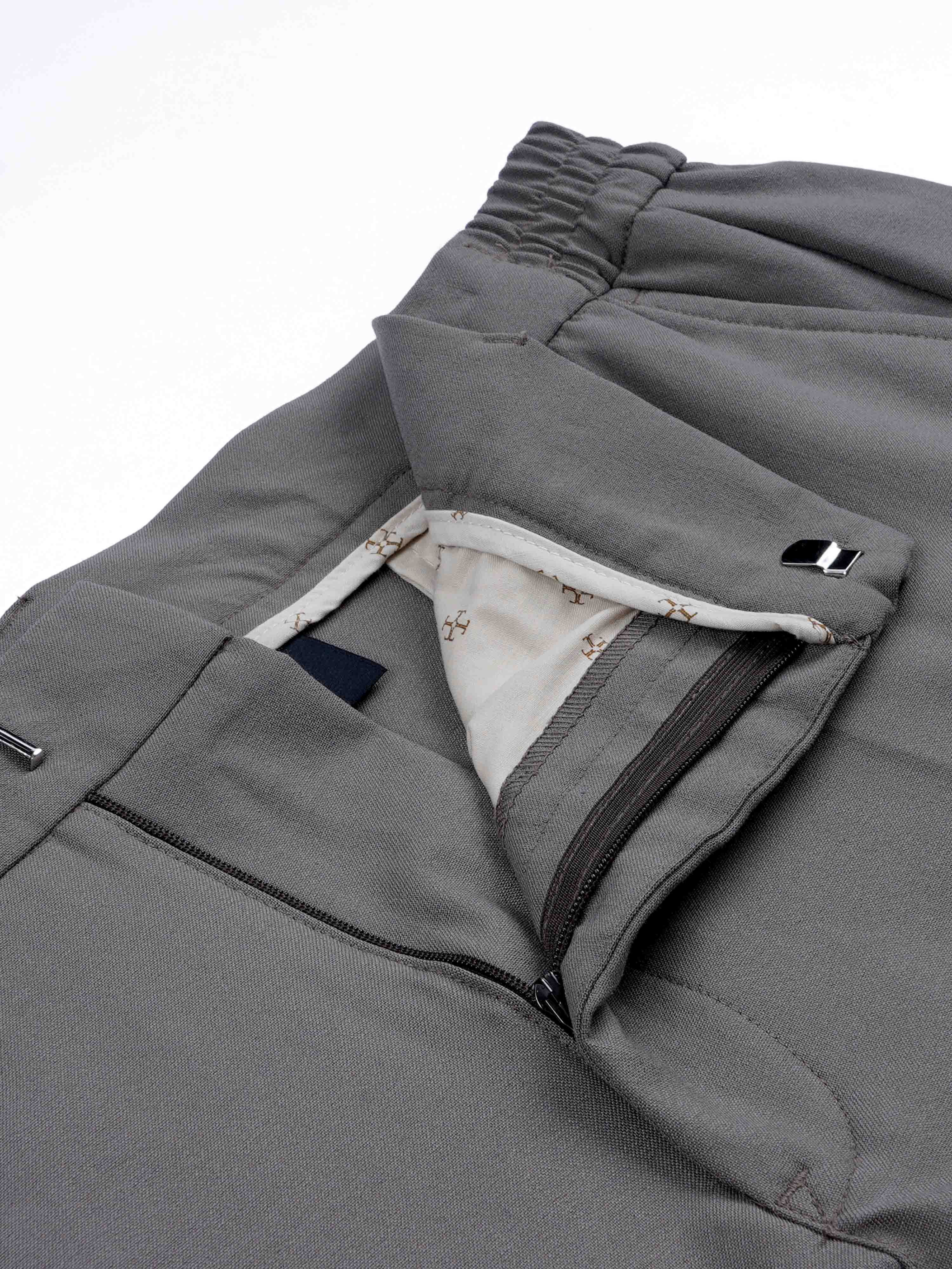 Beige Tailored Trousers Fit Pants