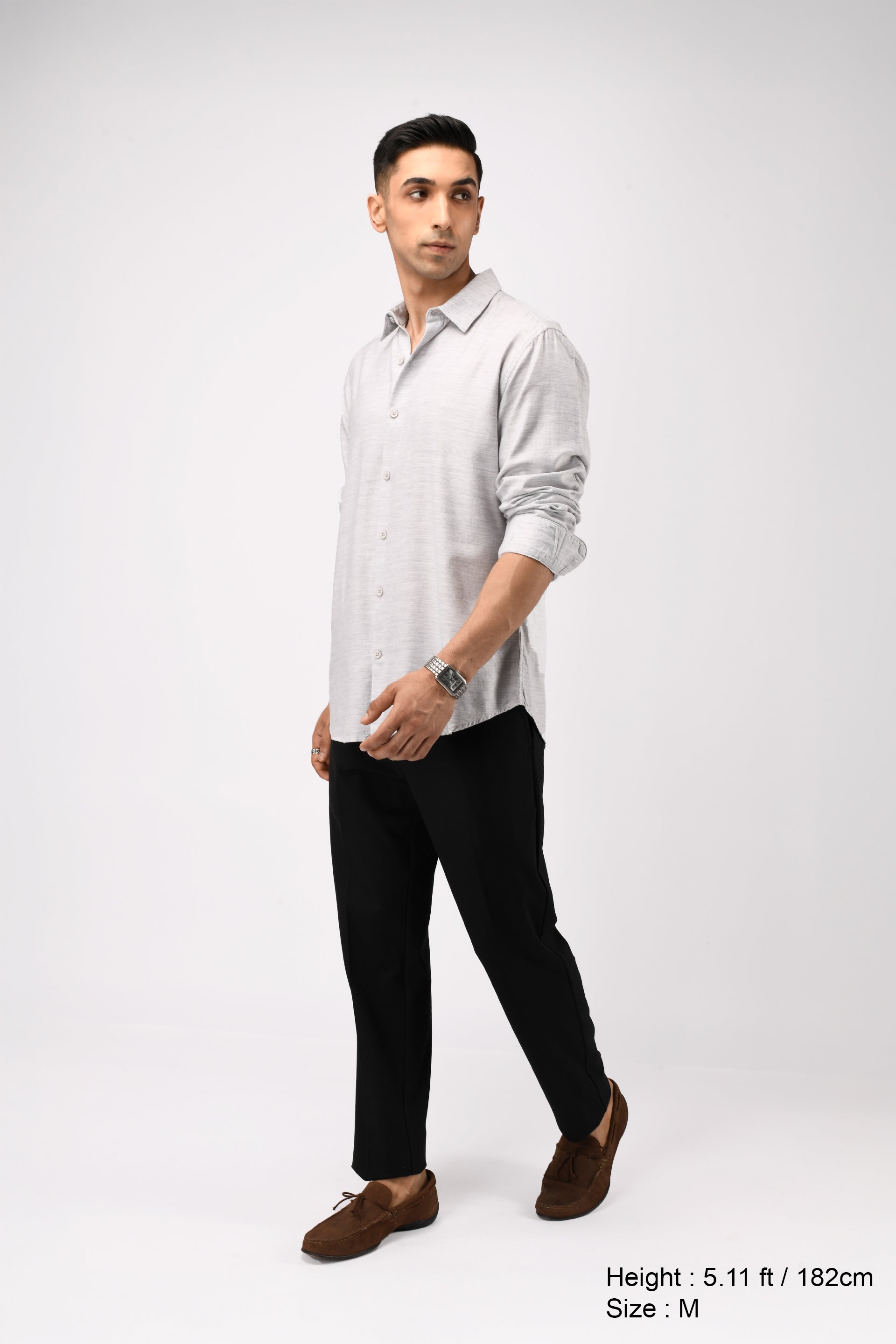 Soft Lycocell White Melange Shirt