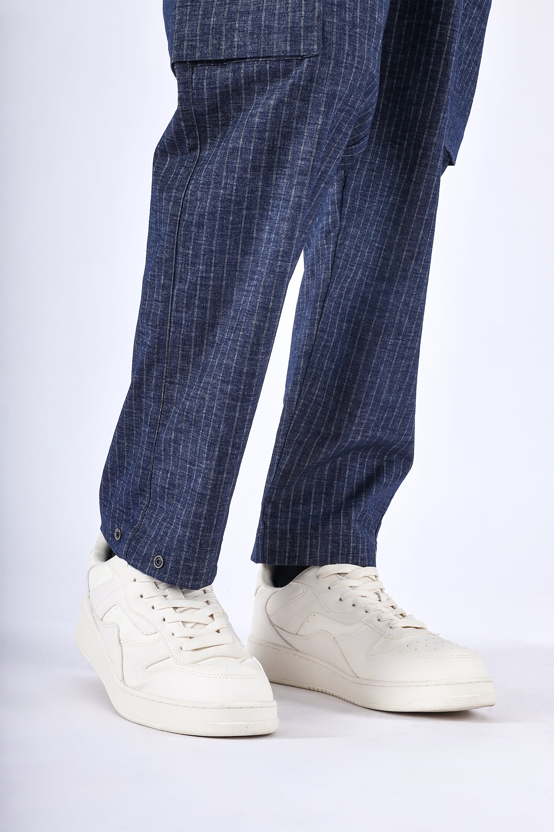Air Striped Relaxed Cargos In Navy