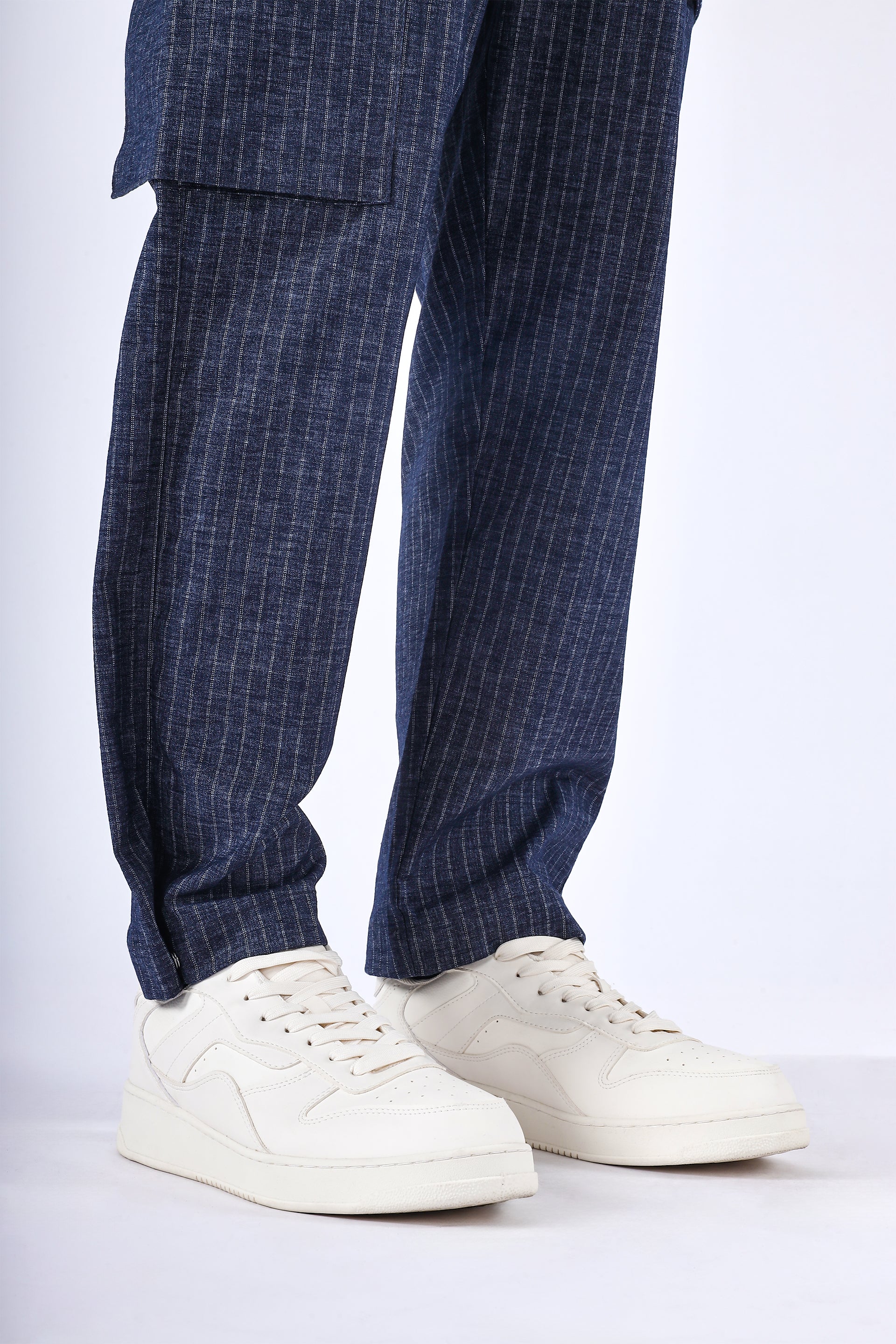 Air Striped Relaxed Cargos In Navy
