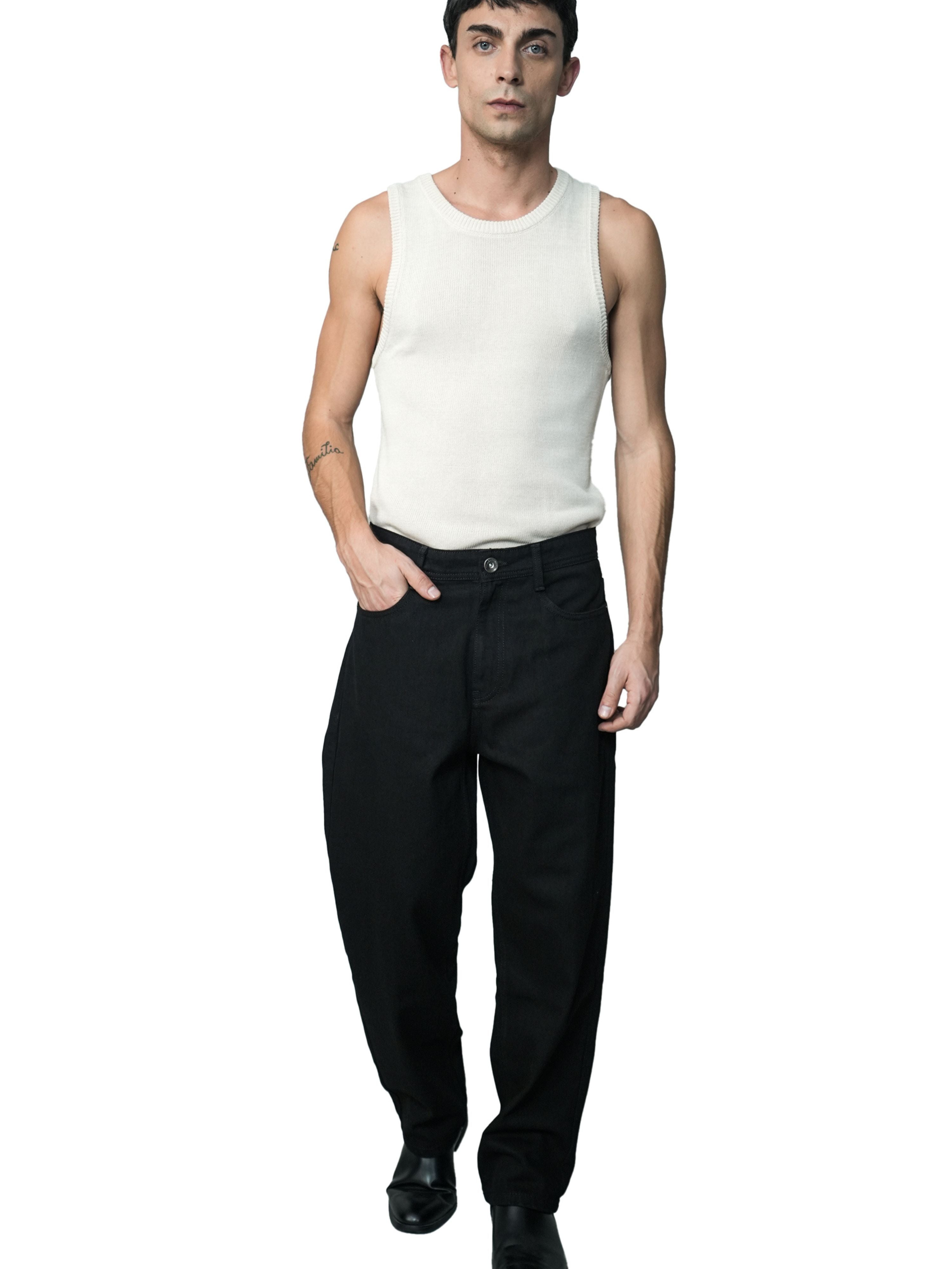 Black Edge Relaxed Denims