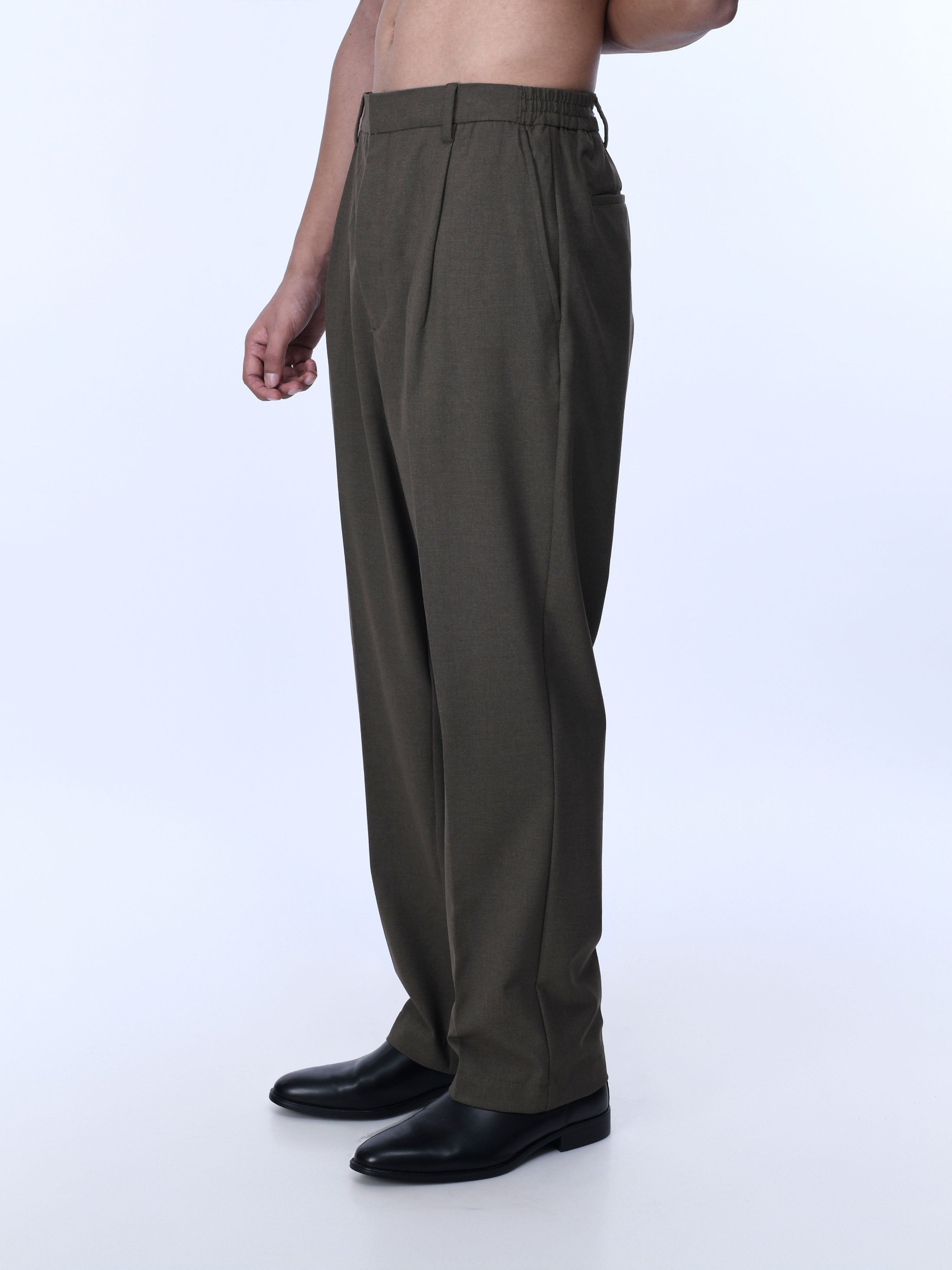 Soft Brown Relaxed Trousers for men