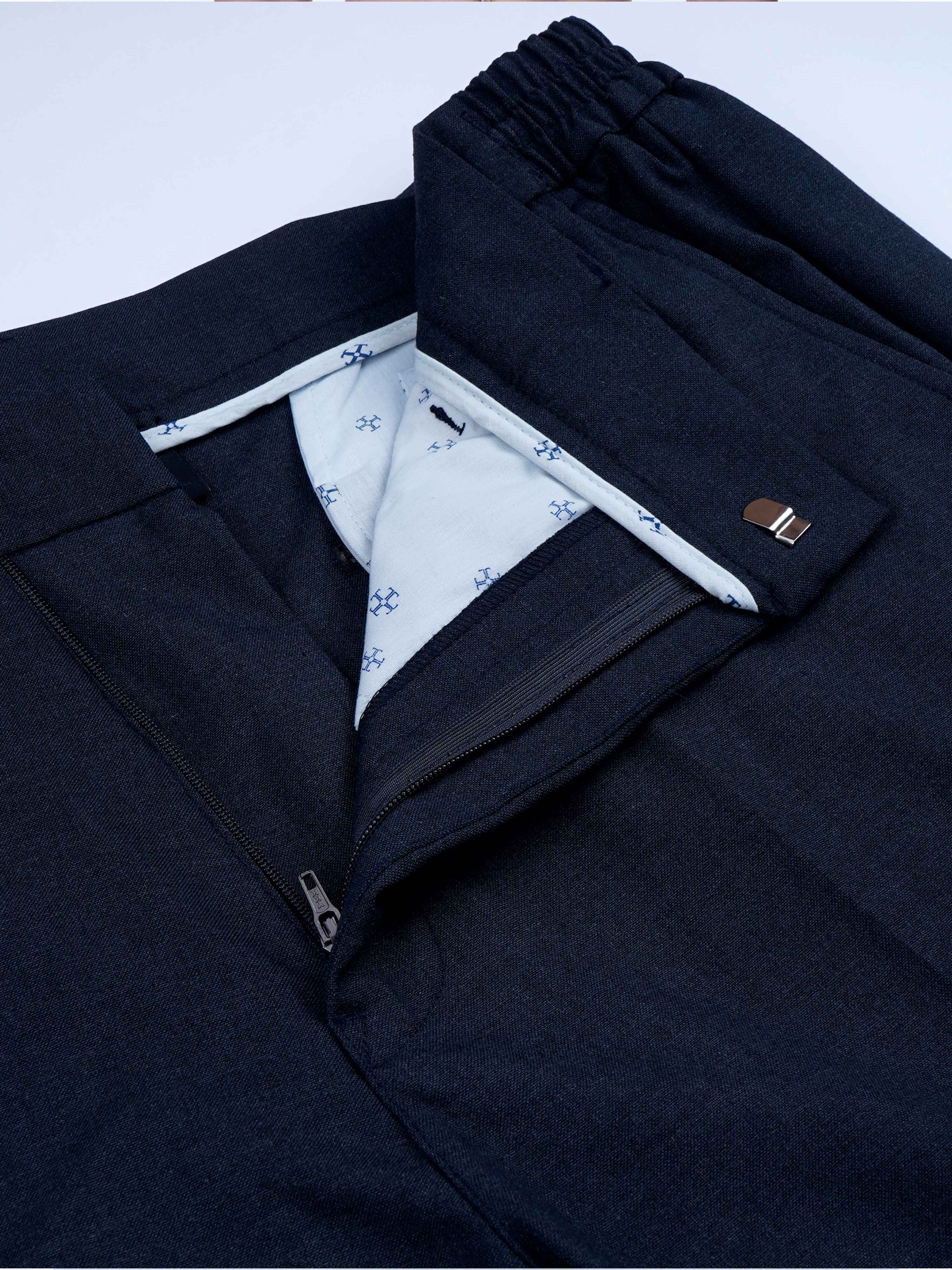 Navy Tailored Trousers for men