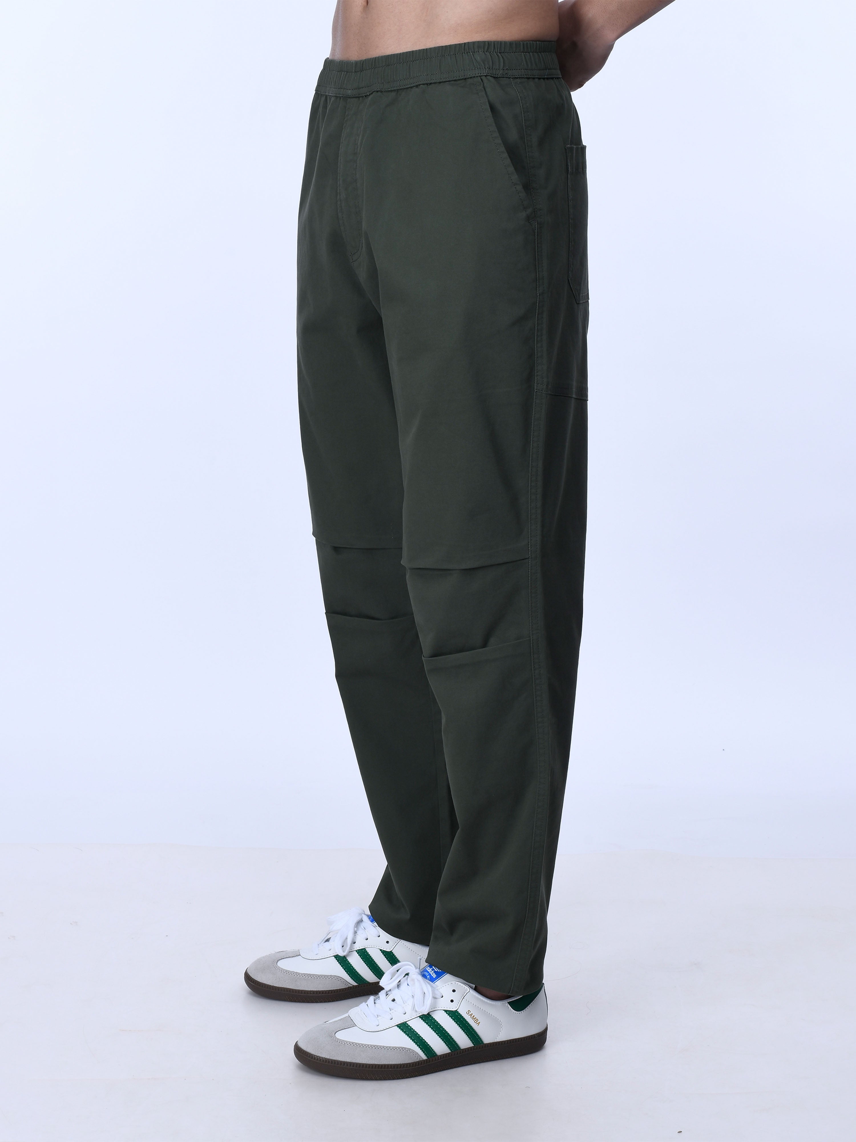 Olive Green Cargo Track Pants