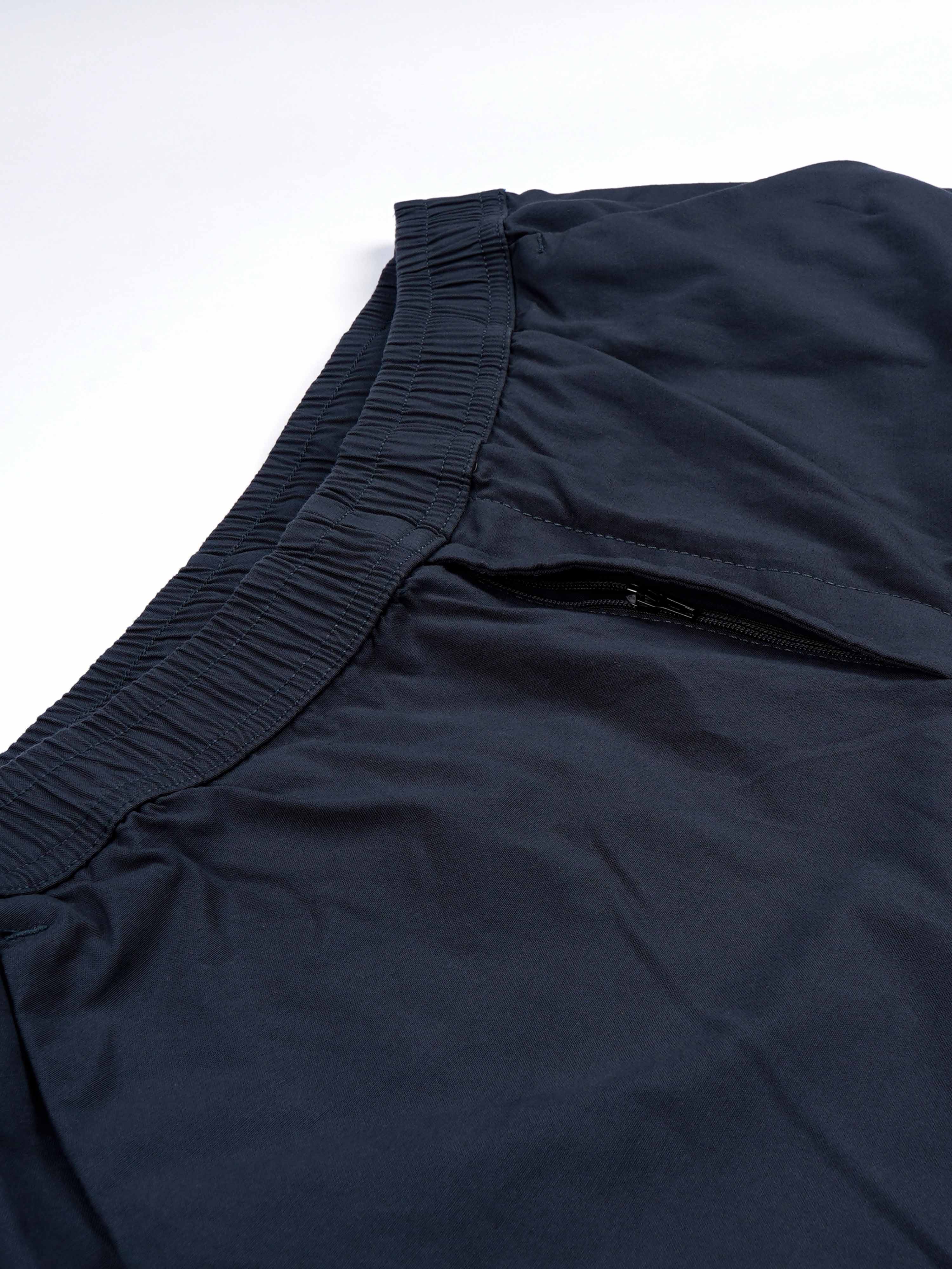 Grey Cotton Joggers Men Cargo Pants