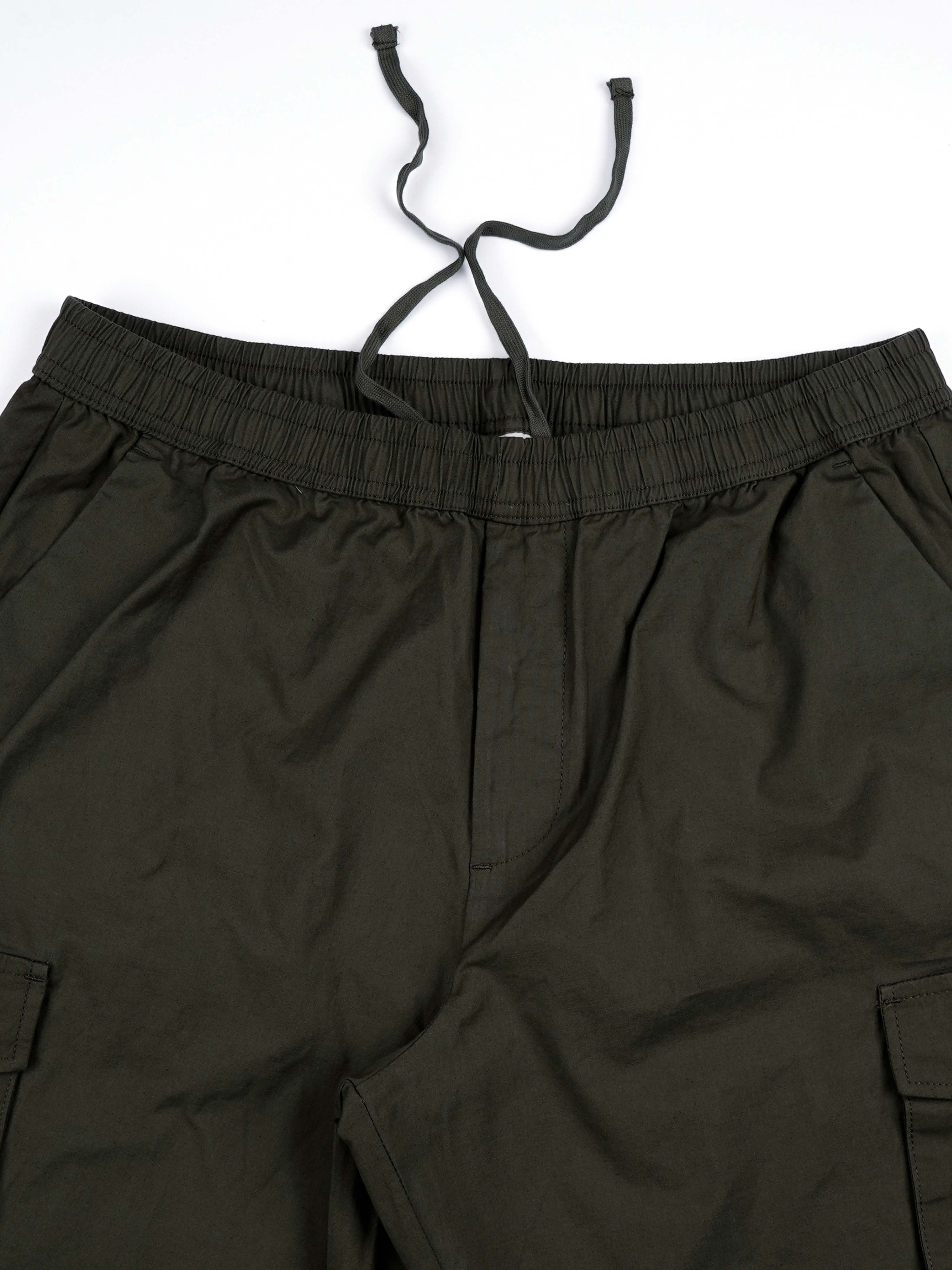 Olive Green Men Cargo Joggers