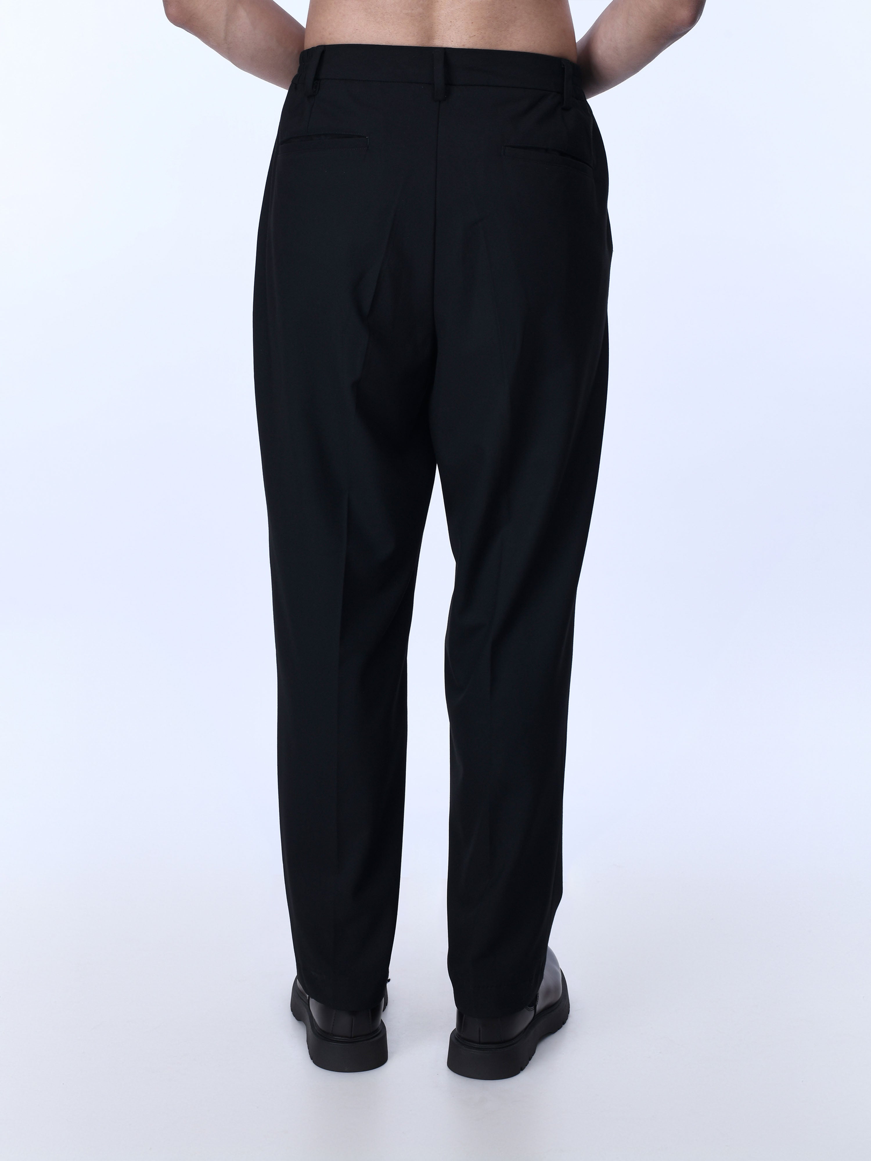 Soft Black Relaxed Trousers for men