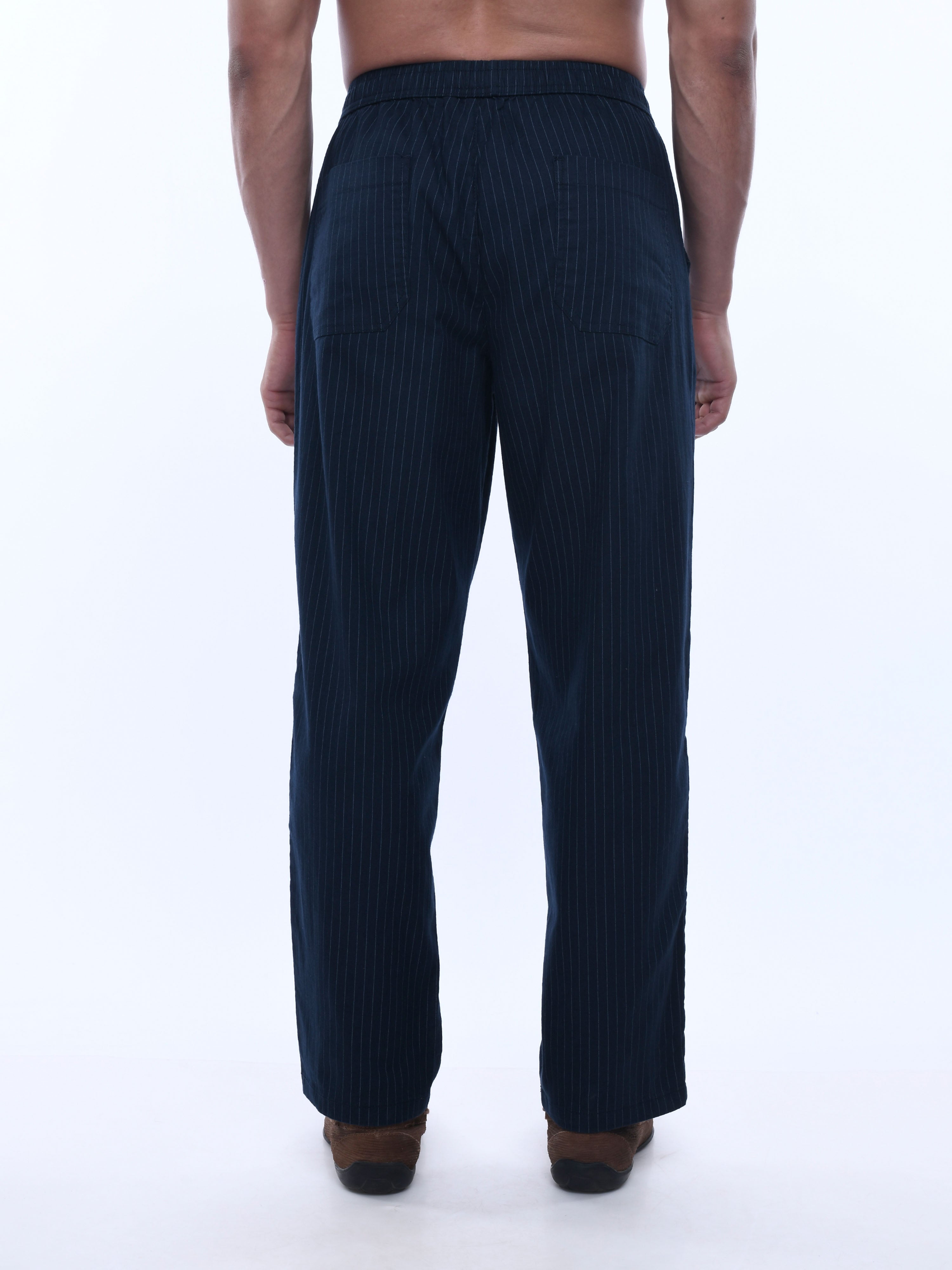 Blue Cotton Jogger Track Pants