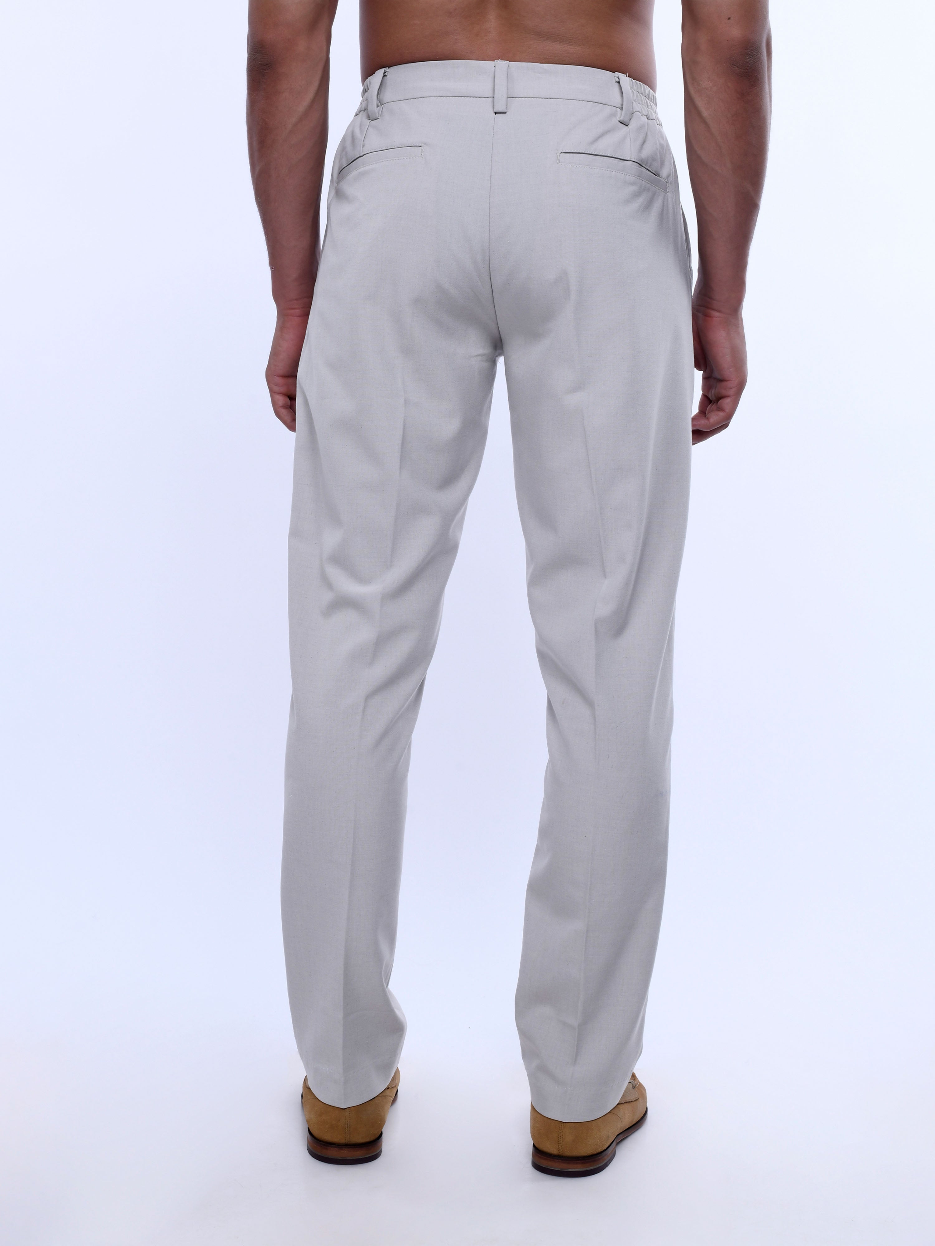 Cream Mens Formal Trousers