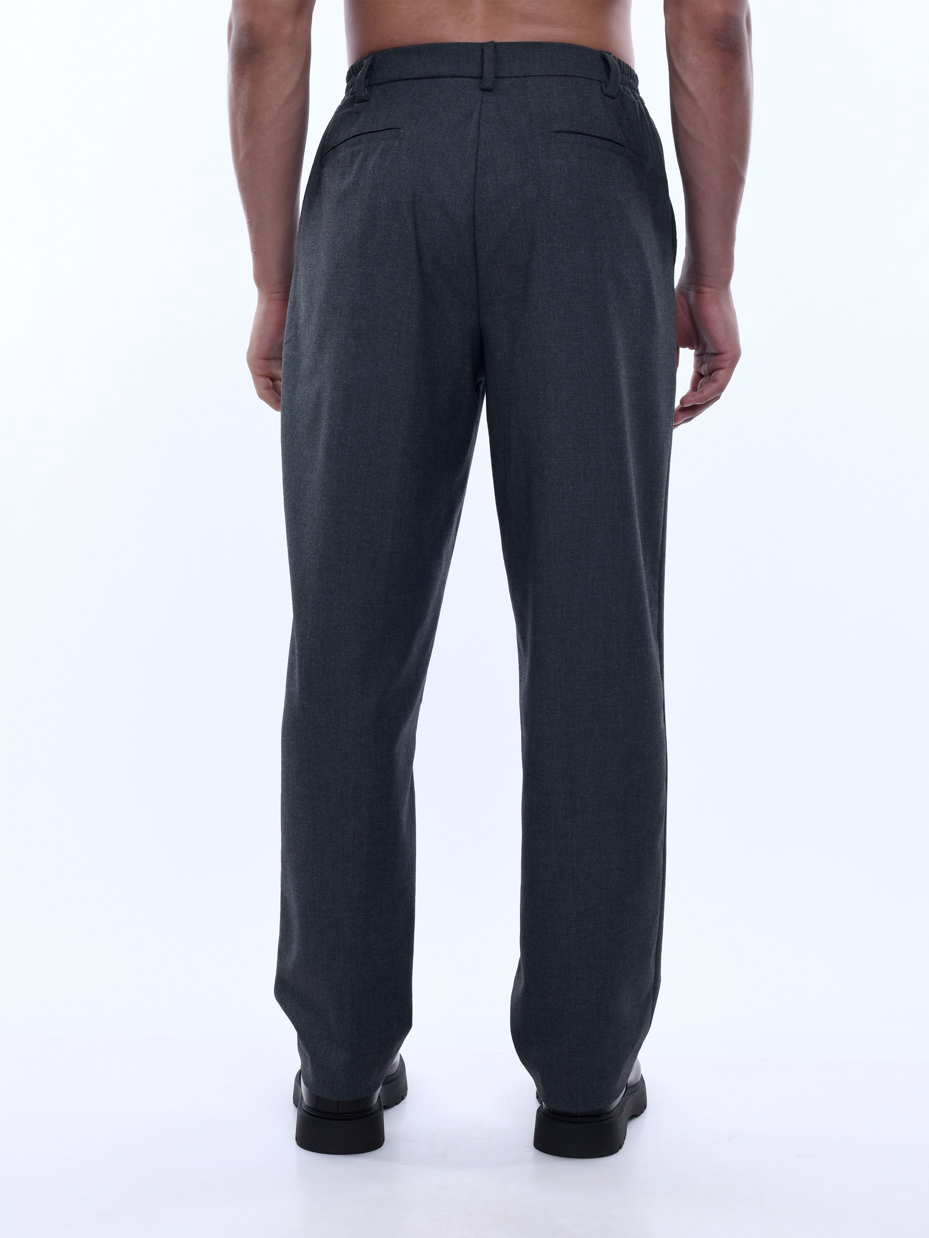 Dark Grey Relaxed Fit Trousers