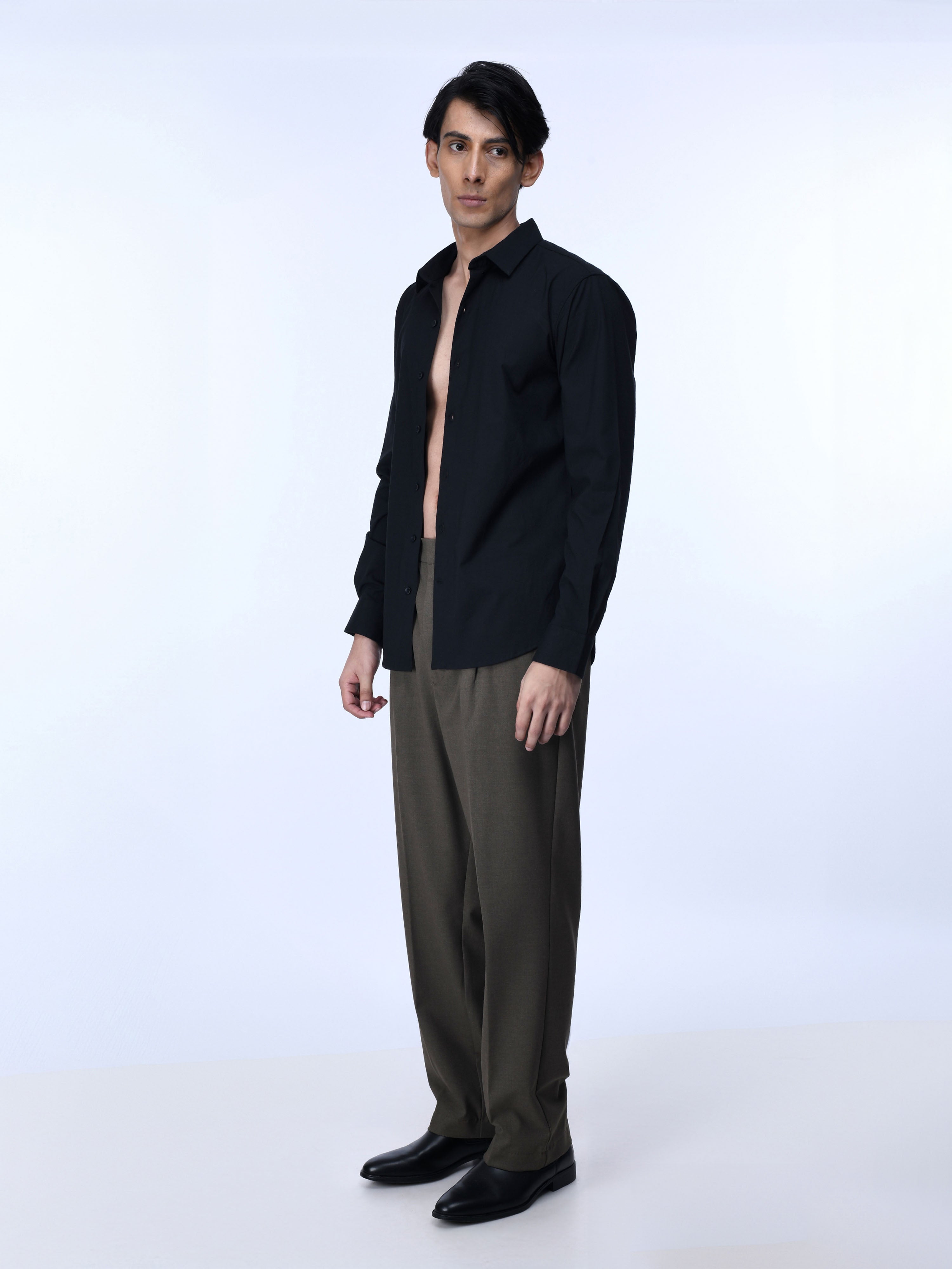 Soft Brown Relaxed Trousers for men