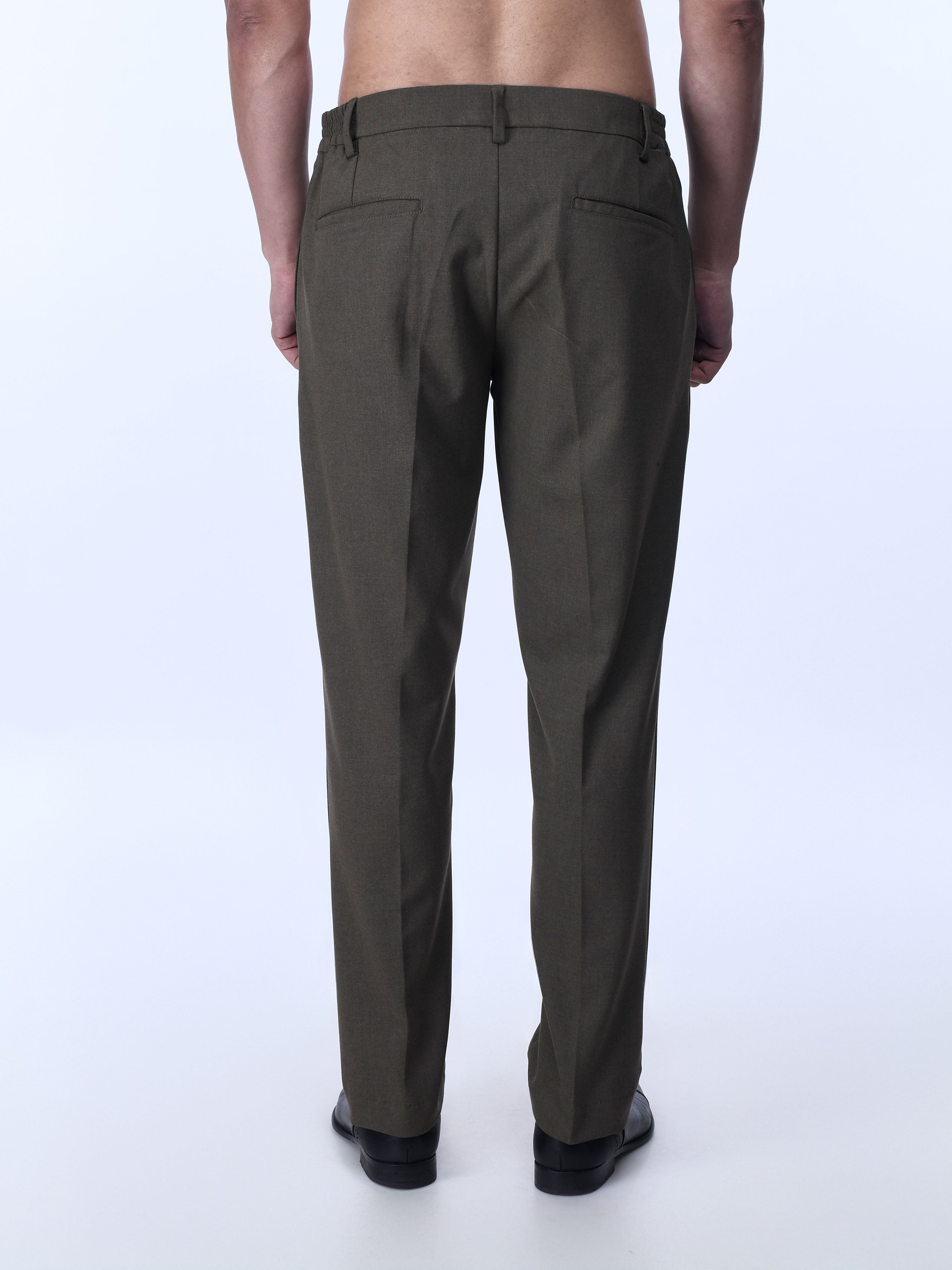 Soft Brown Tailored Trousers for Men