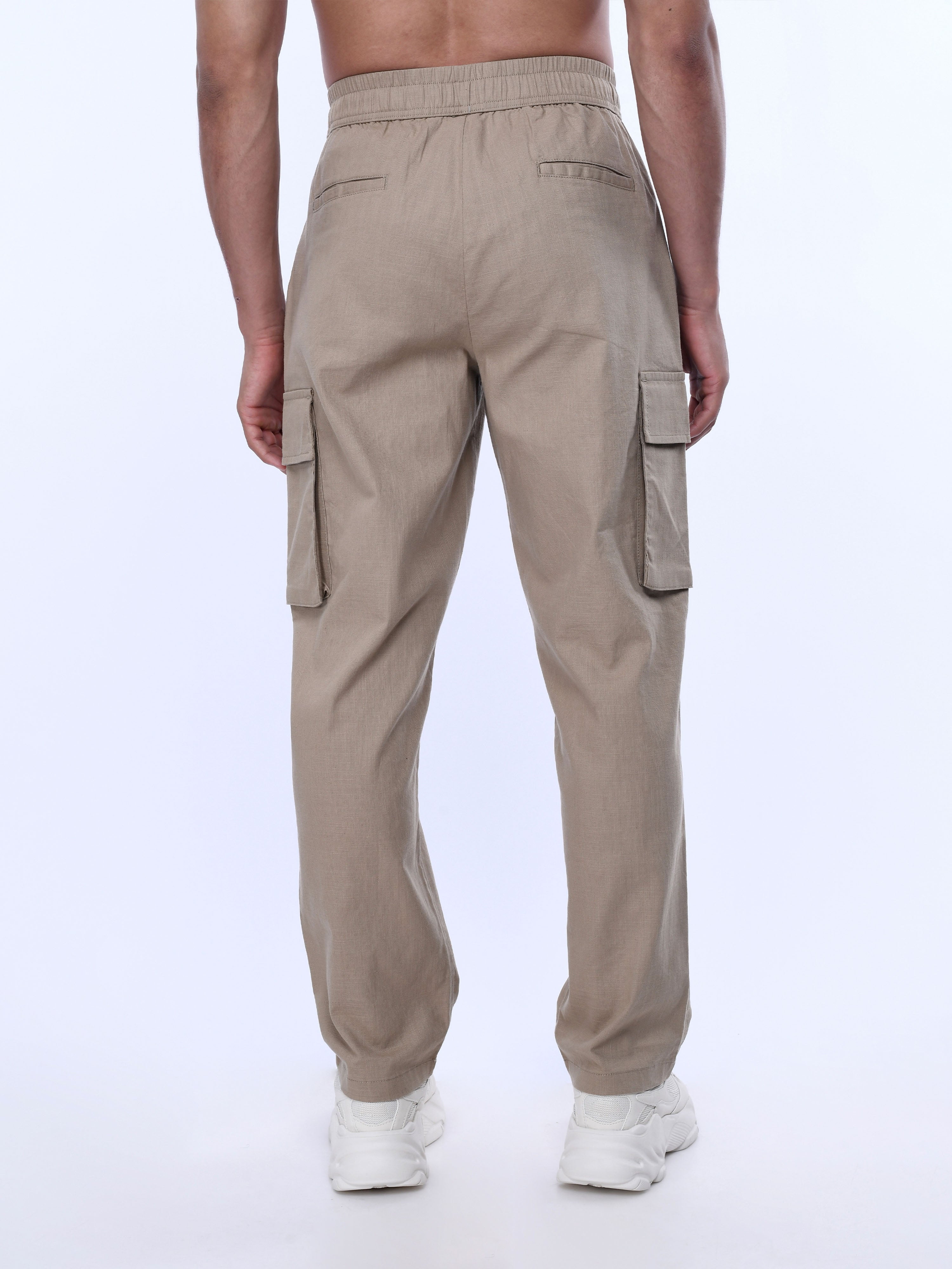 Khaki Men Cargo Joggers