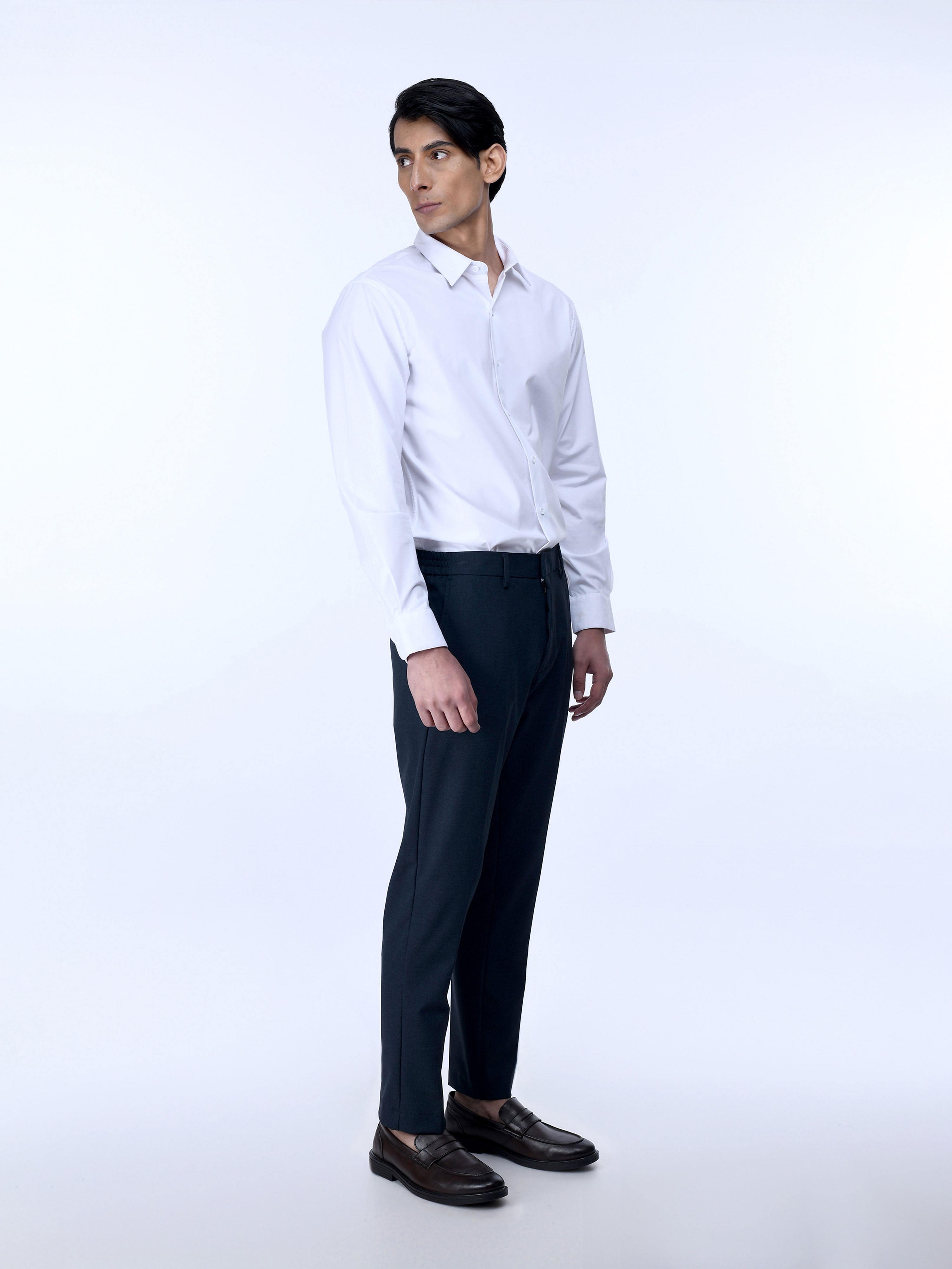 Navy Tailored Trousers for men