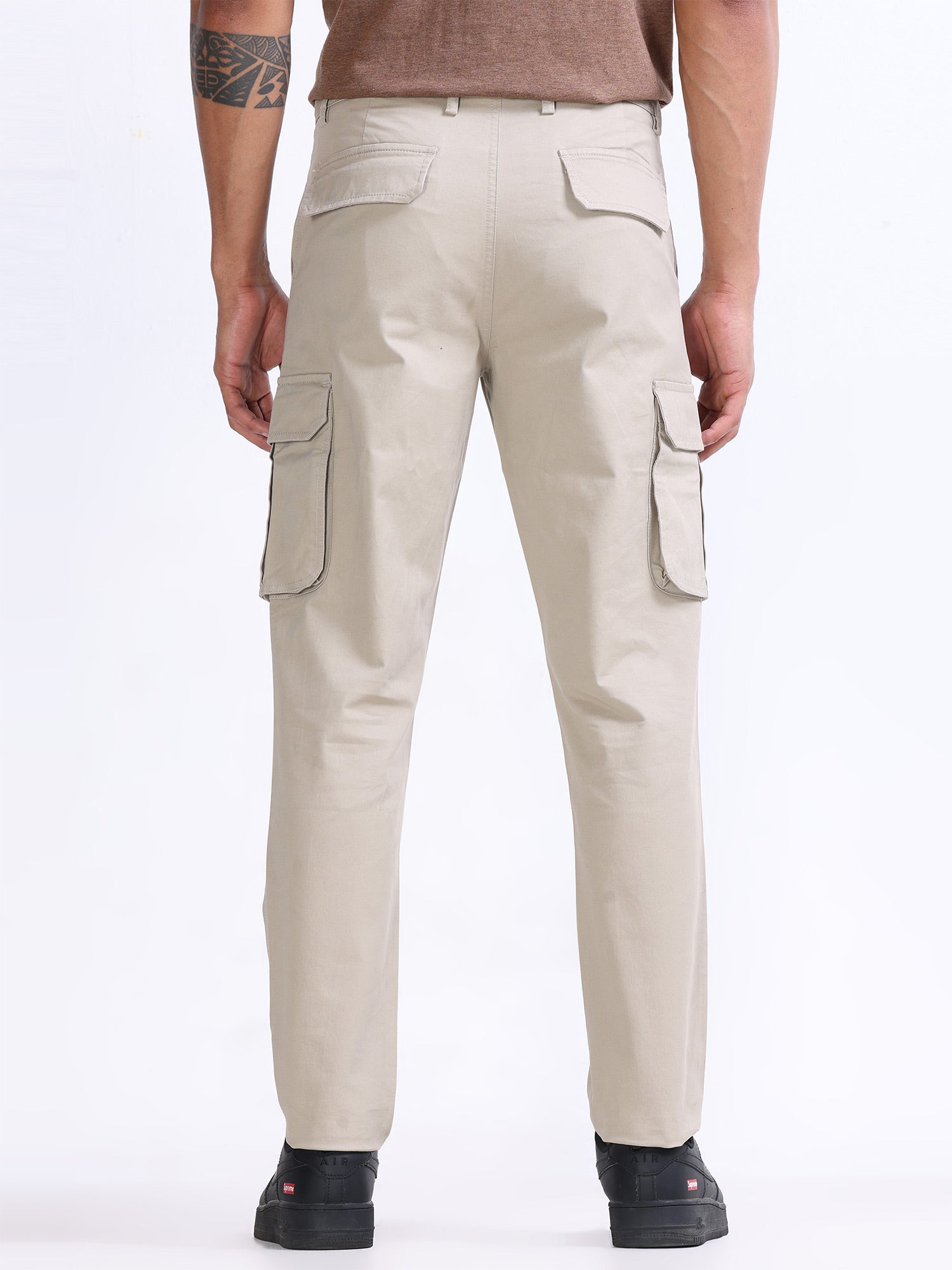 Fine Twill Beige Elevated Cargo