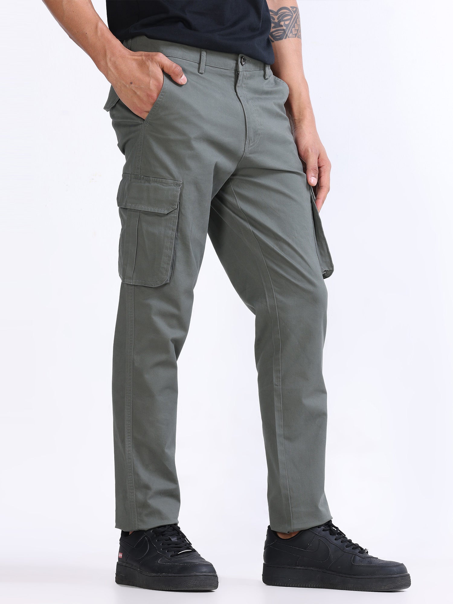 Fine Twill Olive Elevated Cargo