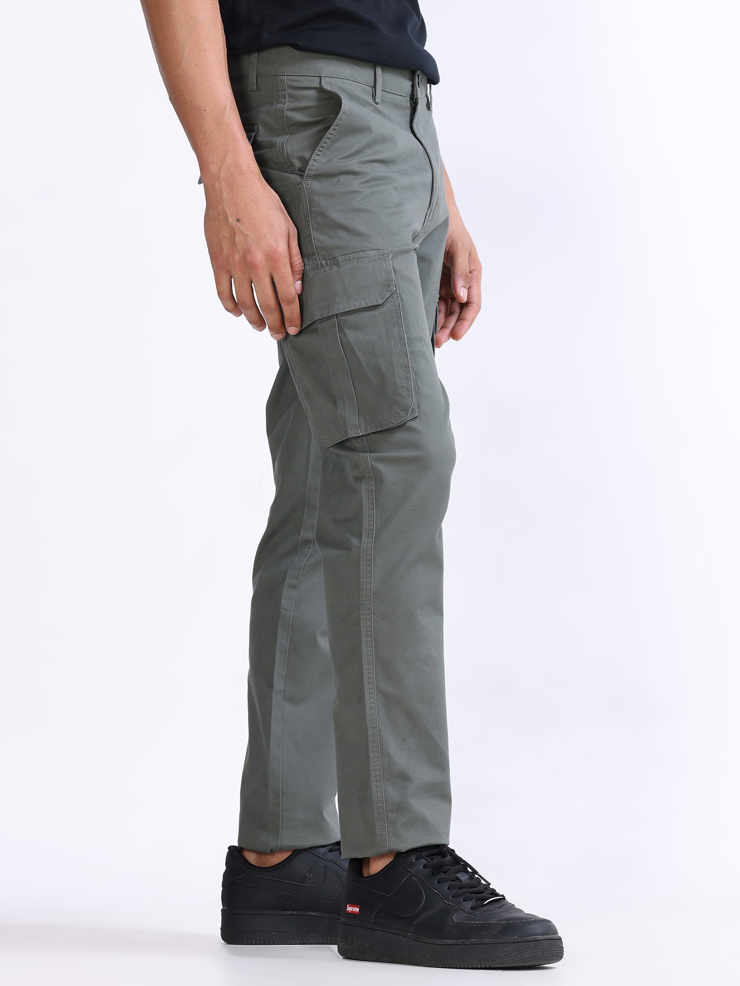 Fine Twill Olive Elevated Cargo