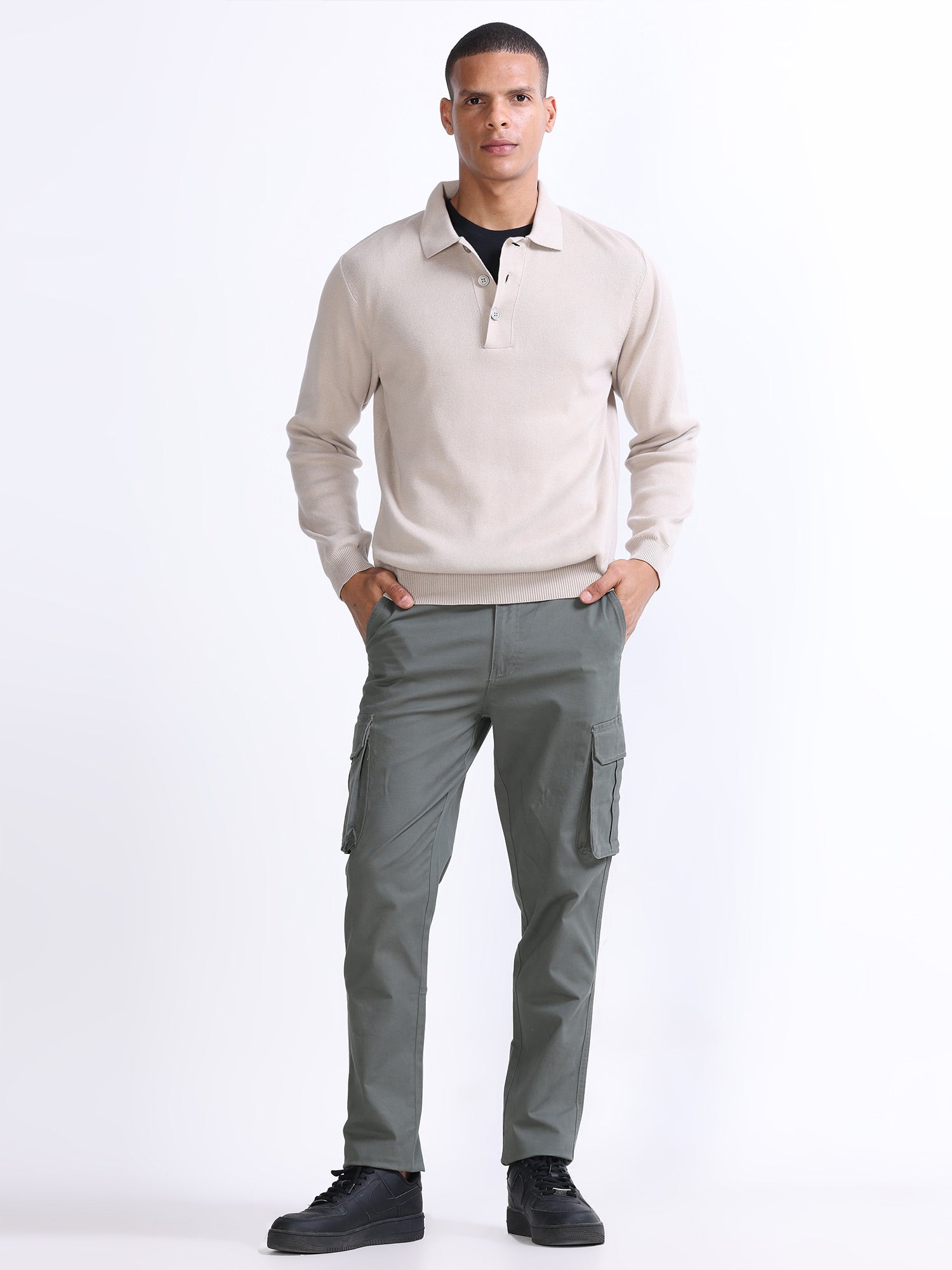 Fine Twill Olive Elevated Cargo