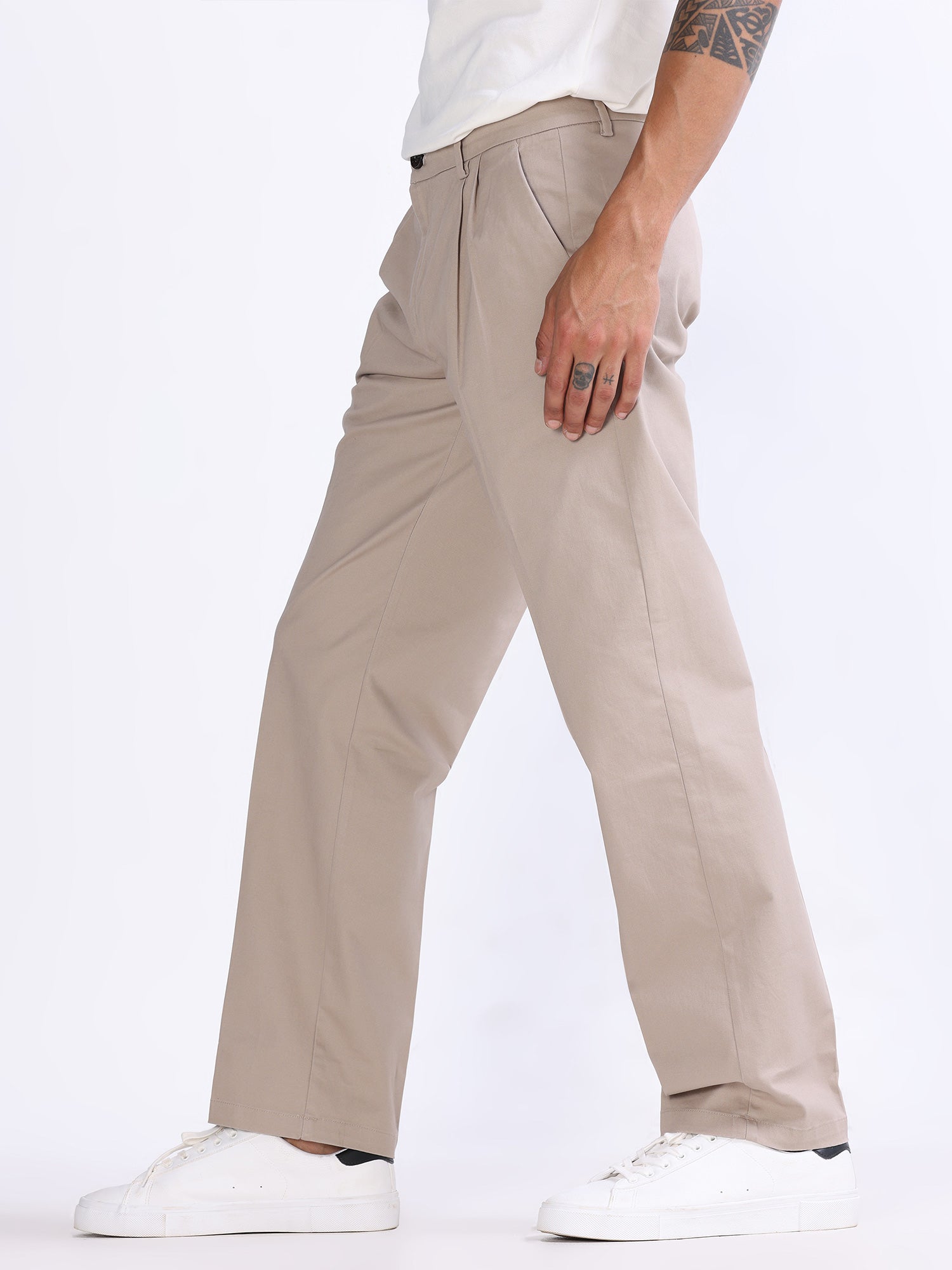 Beige Relaxed Pant
