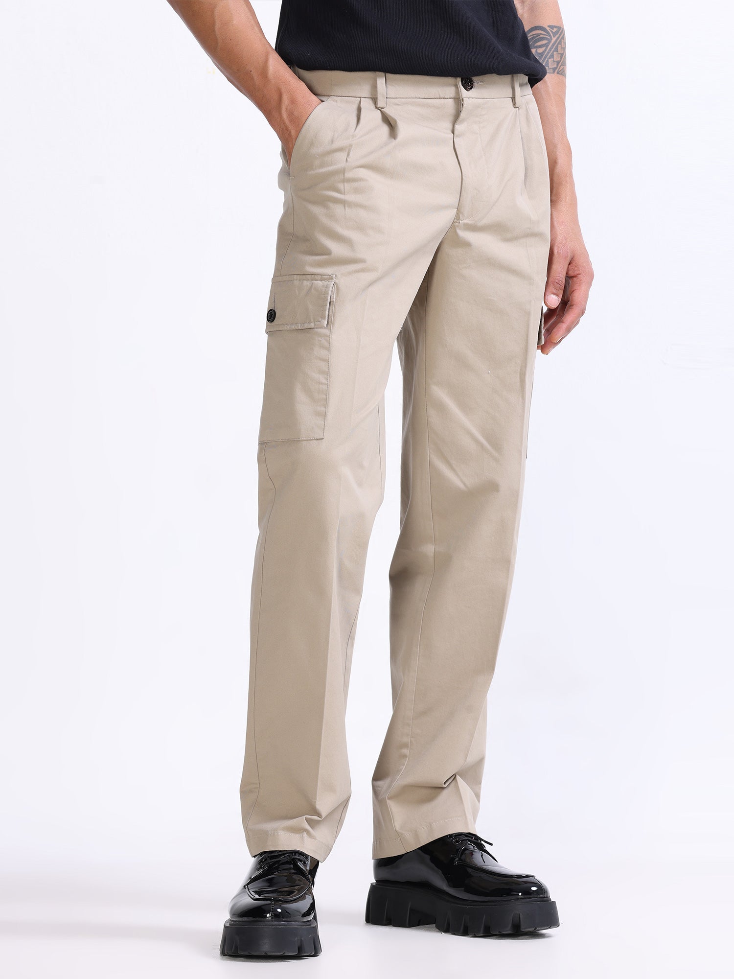 Khaki Relaxed Cargo