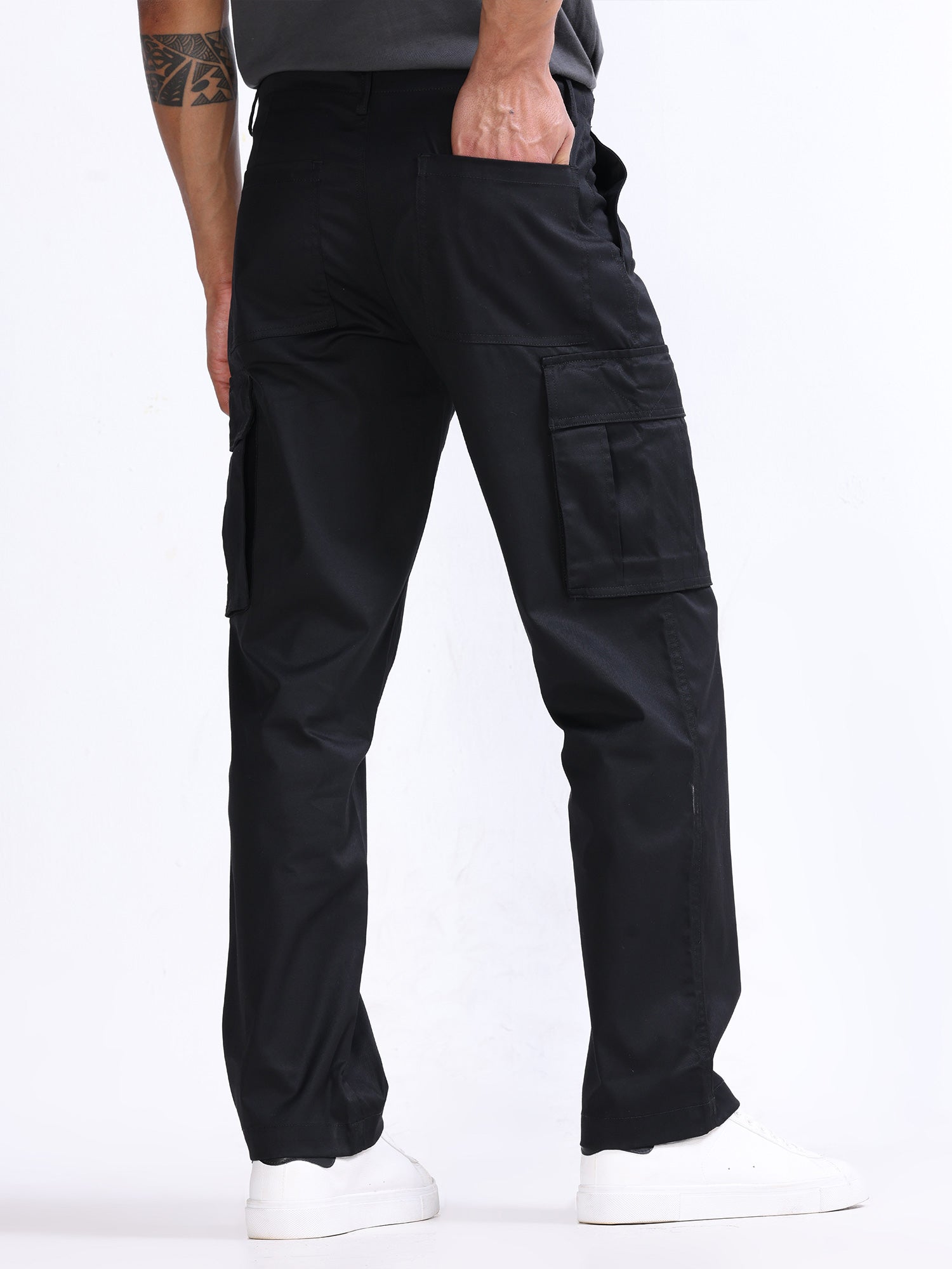 Black Relaxed Cargo