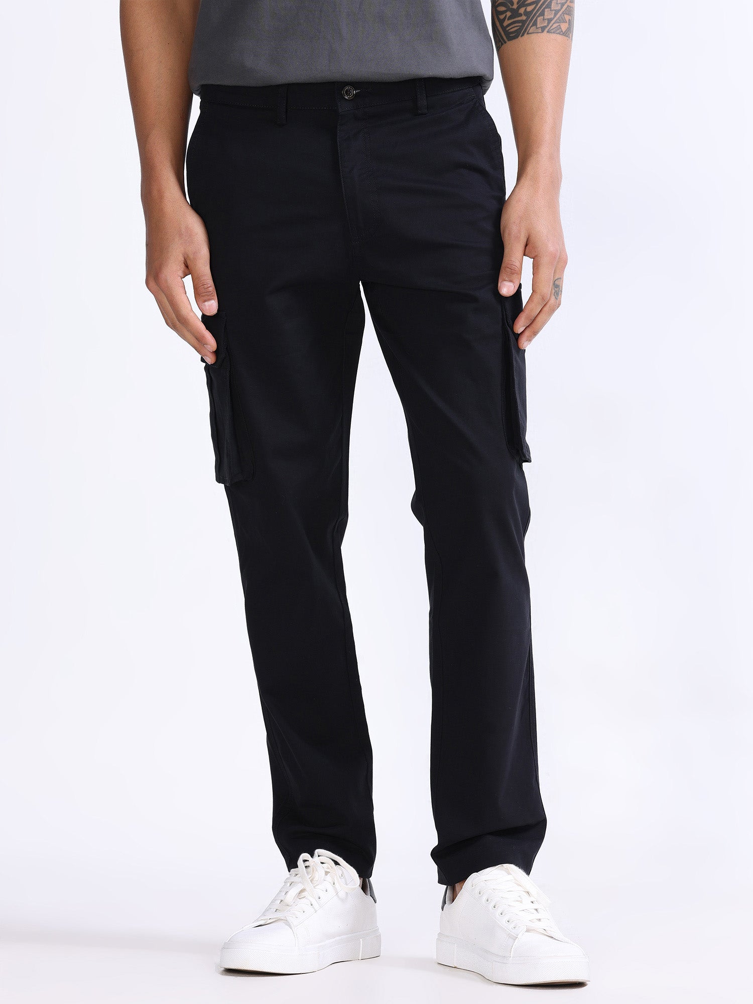 Fine Twill Black Elevated Cargo