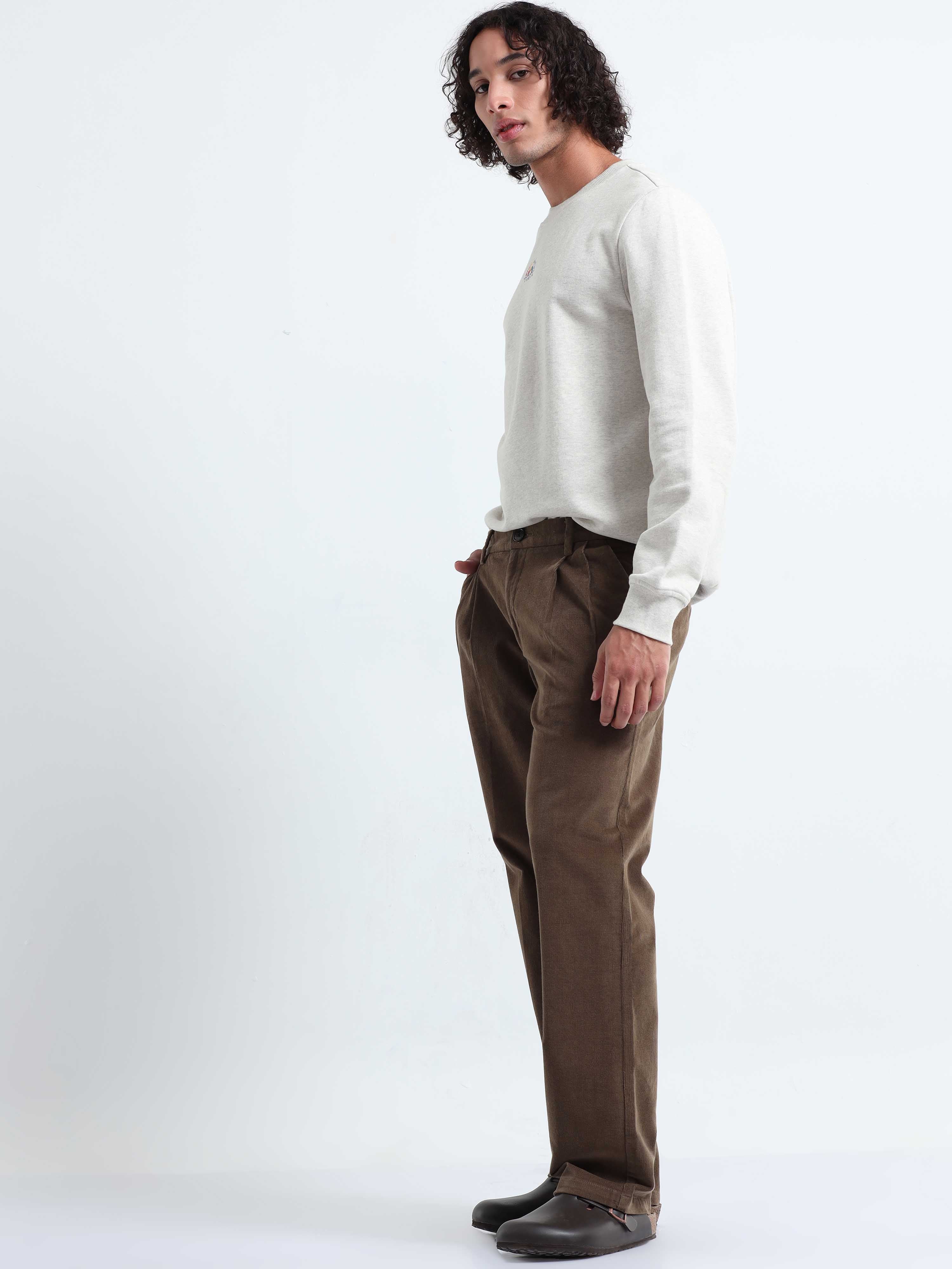 Oak Olive Corduroy Pants for Men