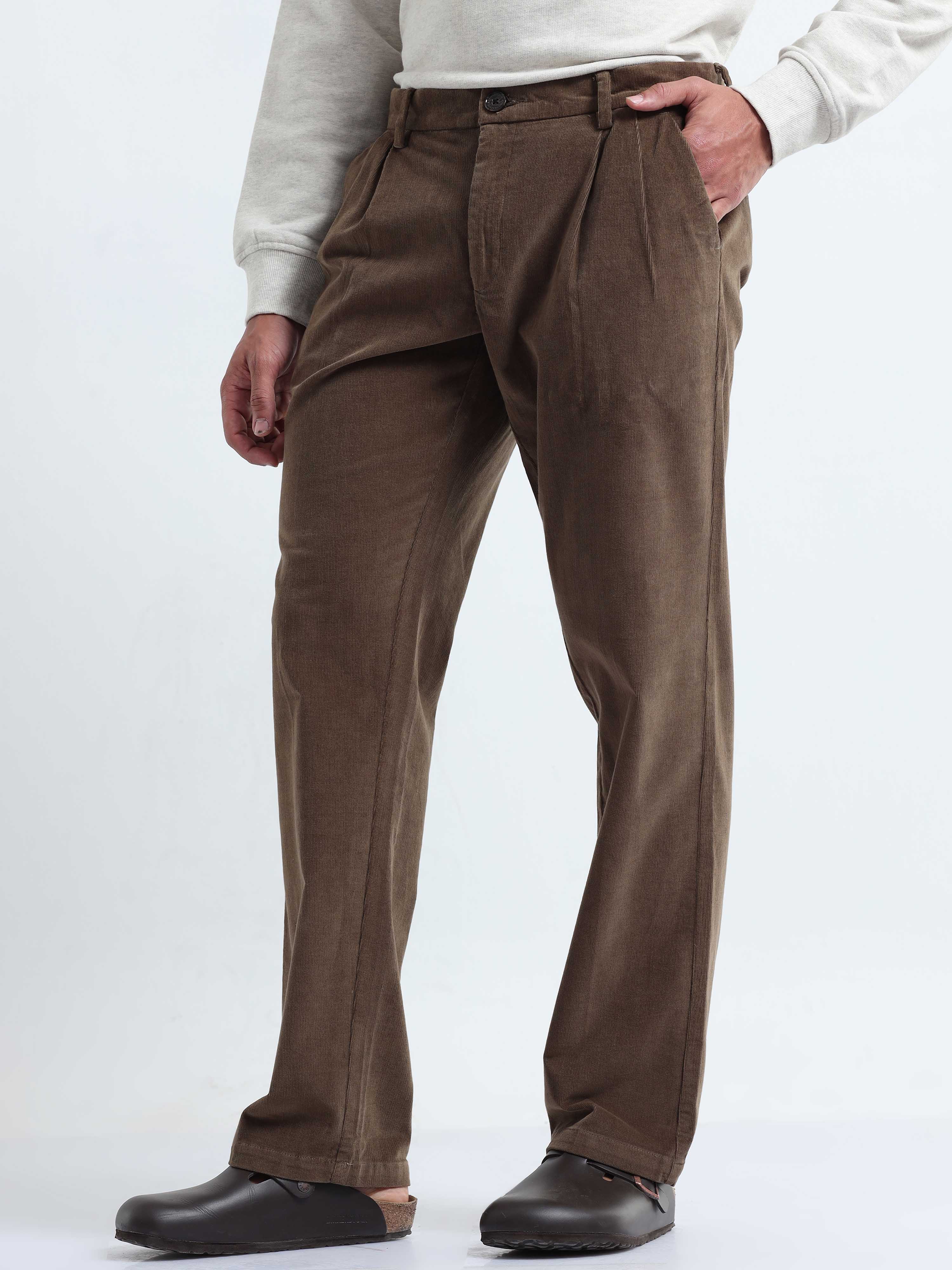 Oak Olive Corduroy Pants for Men
