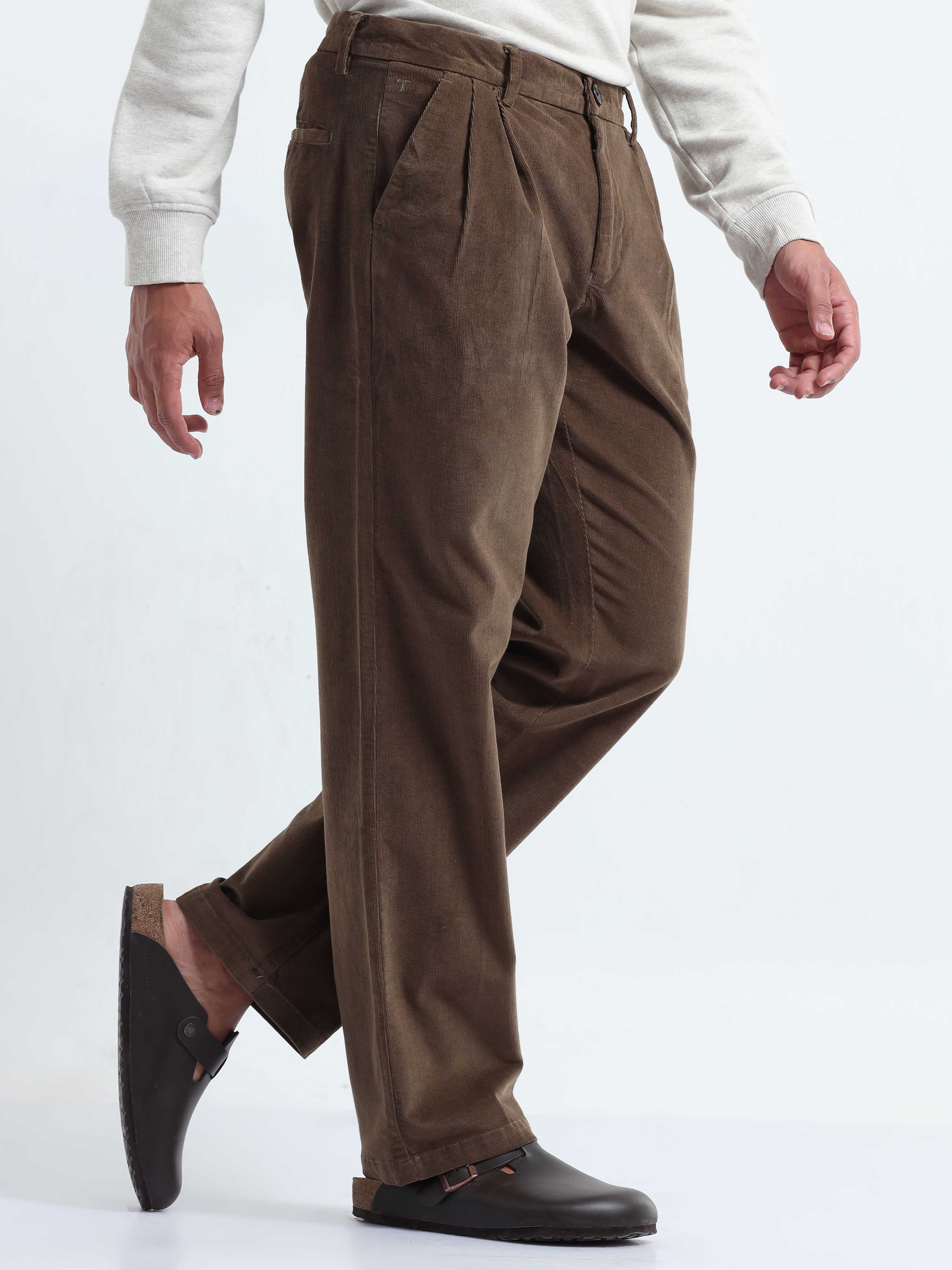 Oak Olive Corduroy Pants for Men