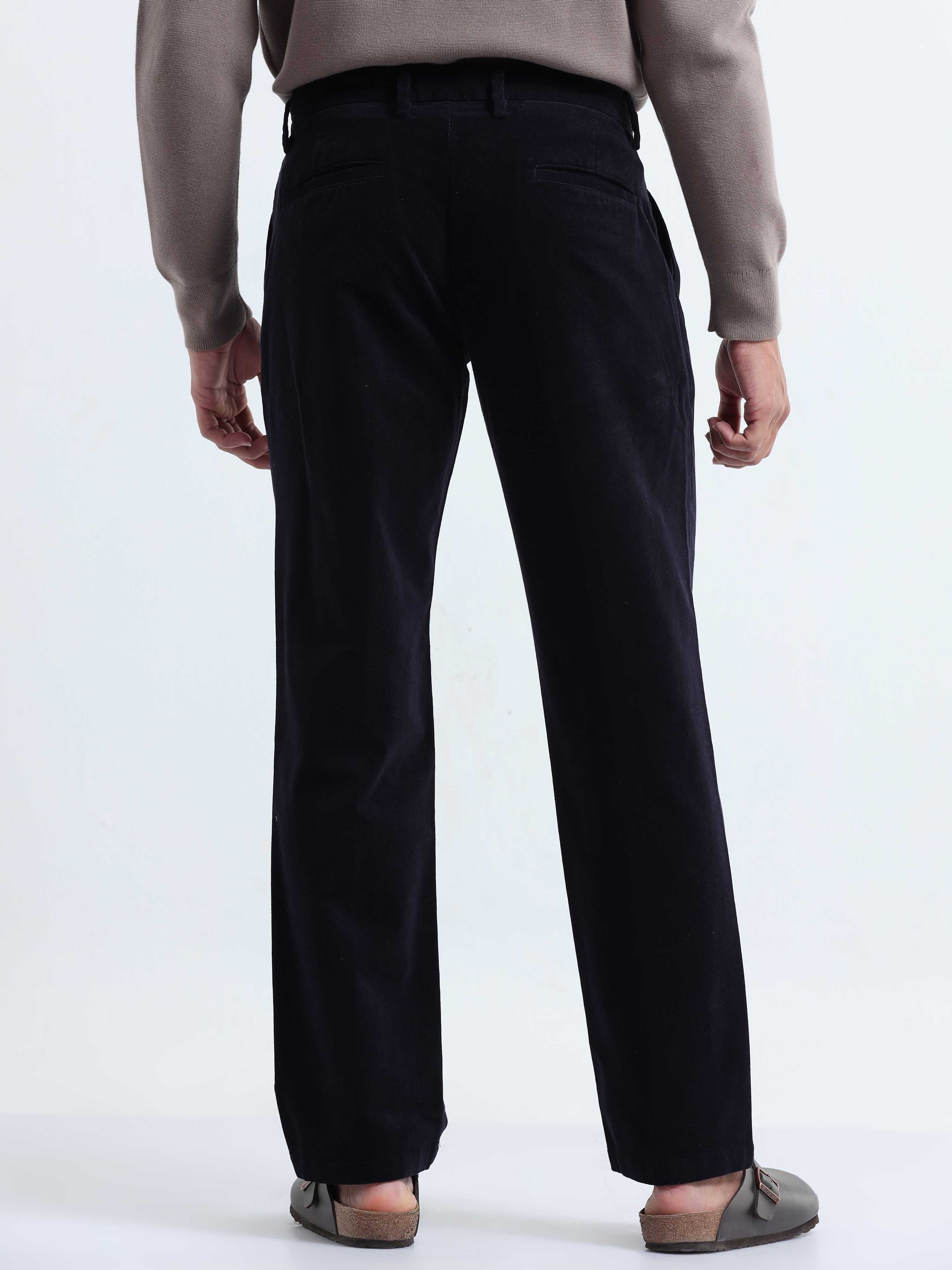 Mens Navy Blue Corduroy Pants
