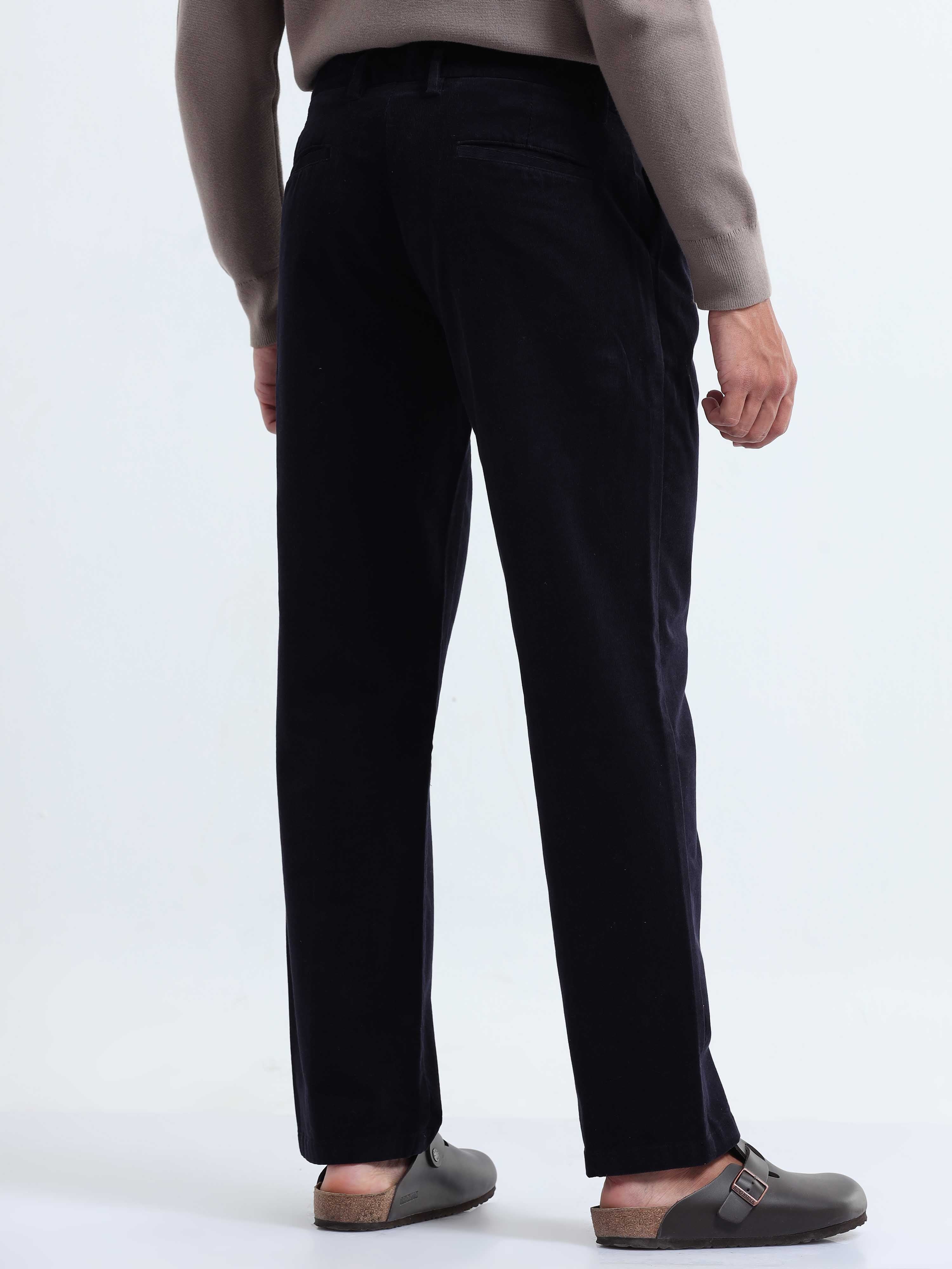 Mens Navy Blue Corduroy Pants