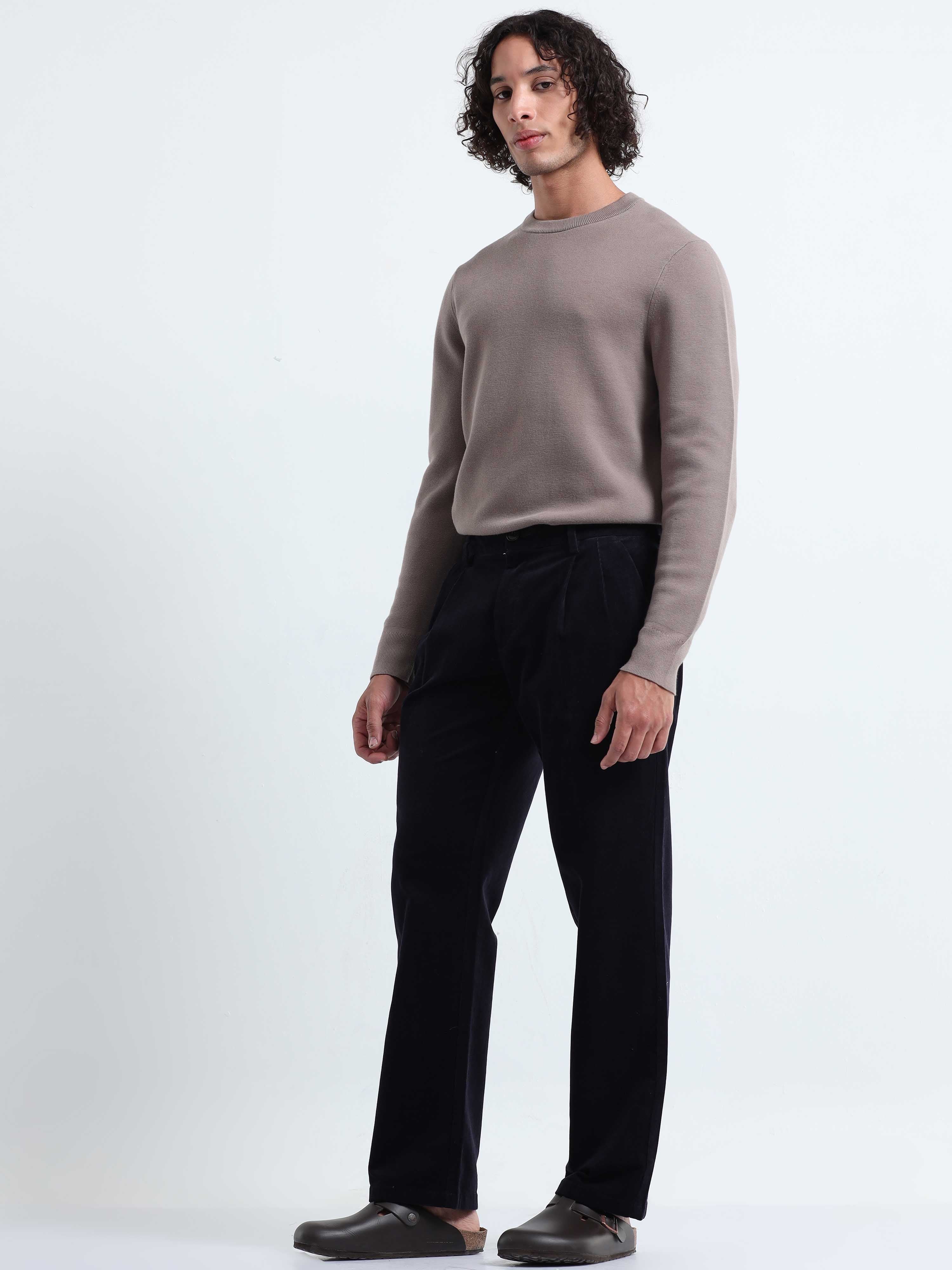 Mens Navy Blue Corduroy Pants