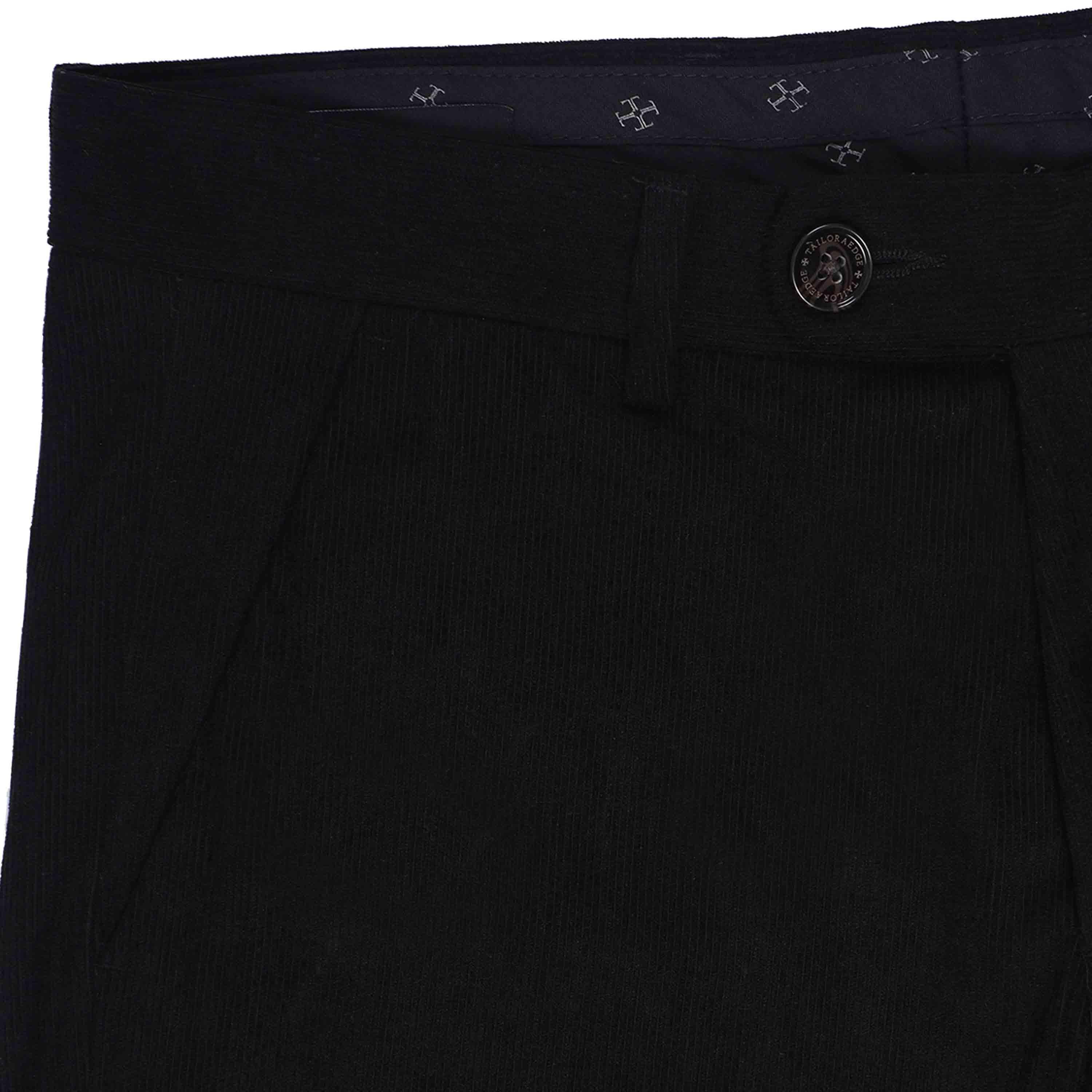 Statement Corduroy Black Pant