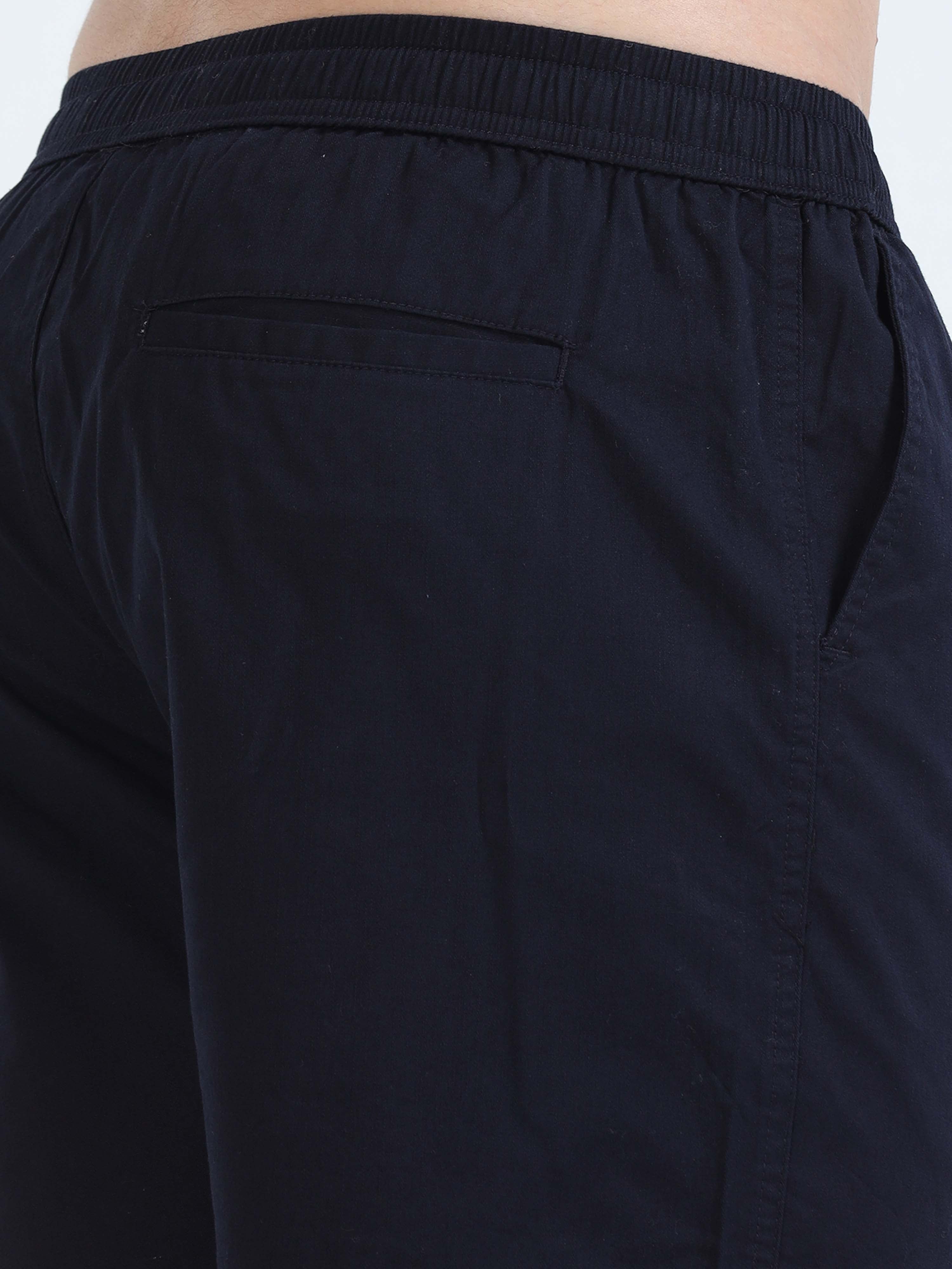 Soft Cotton Navy Basic Shorts