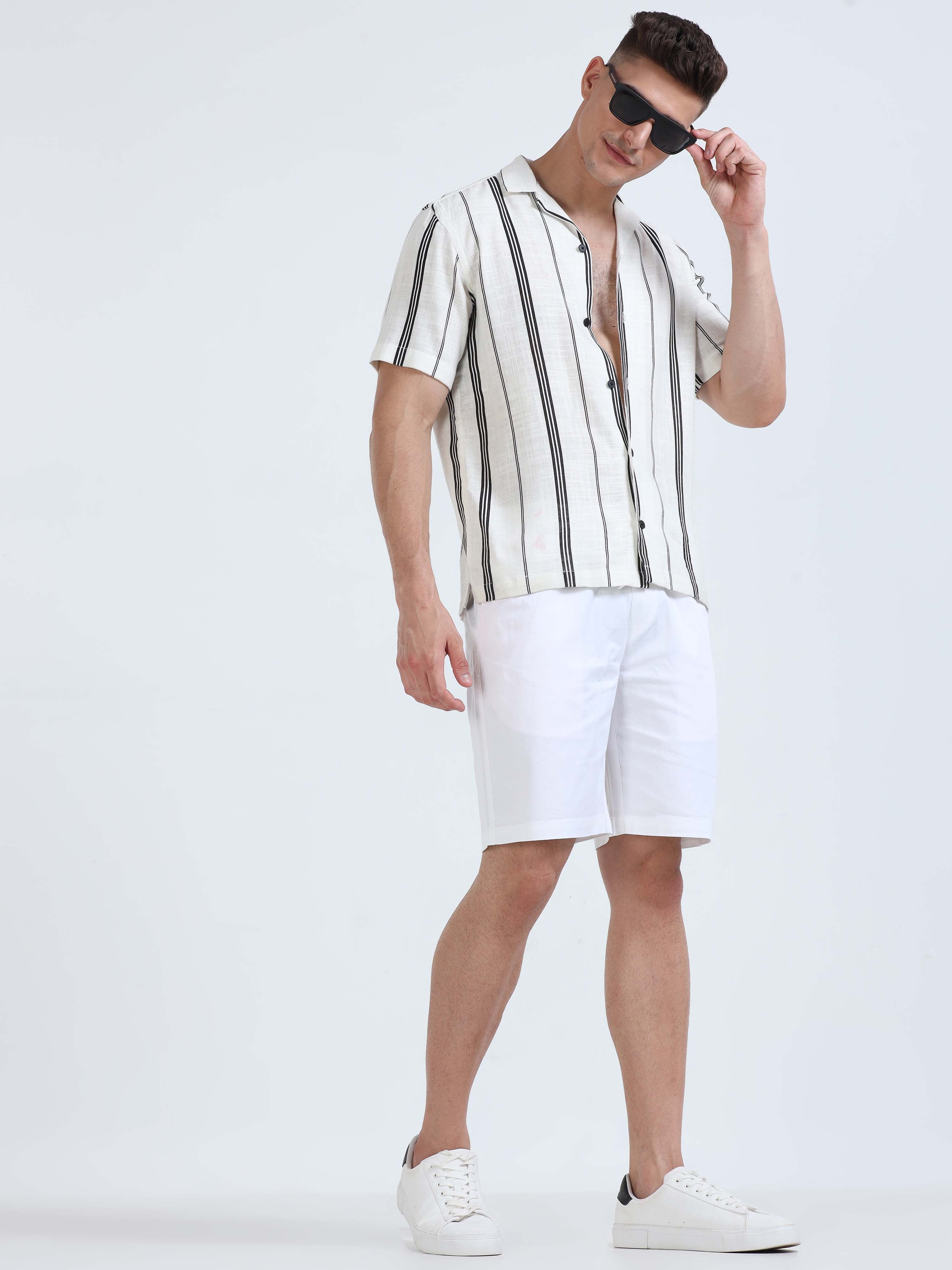 Soft Cotton White Shorts for Men