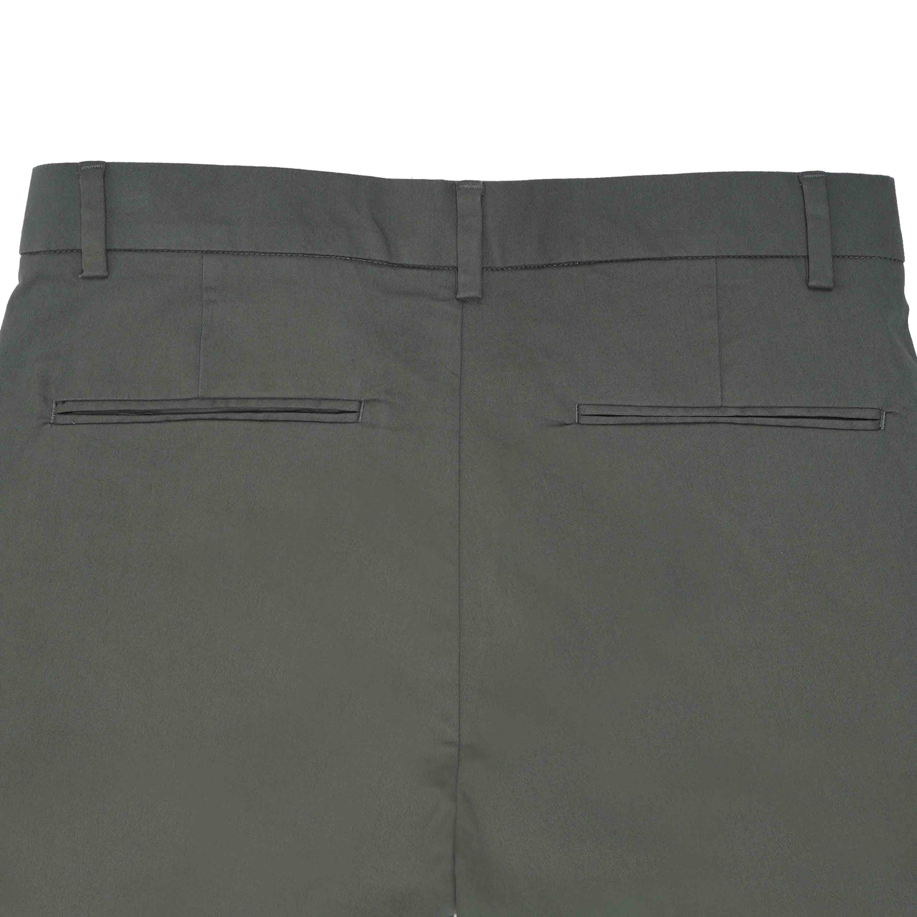 Essential Pleated Olive Fine Twill Pant