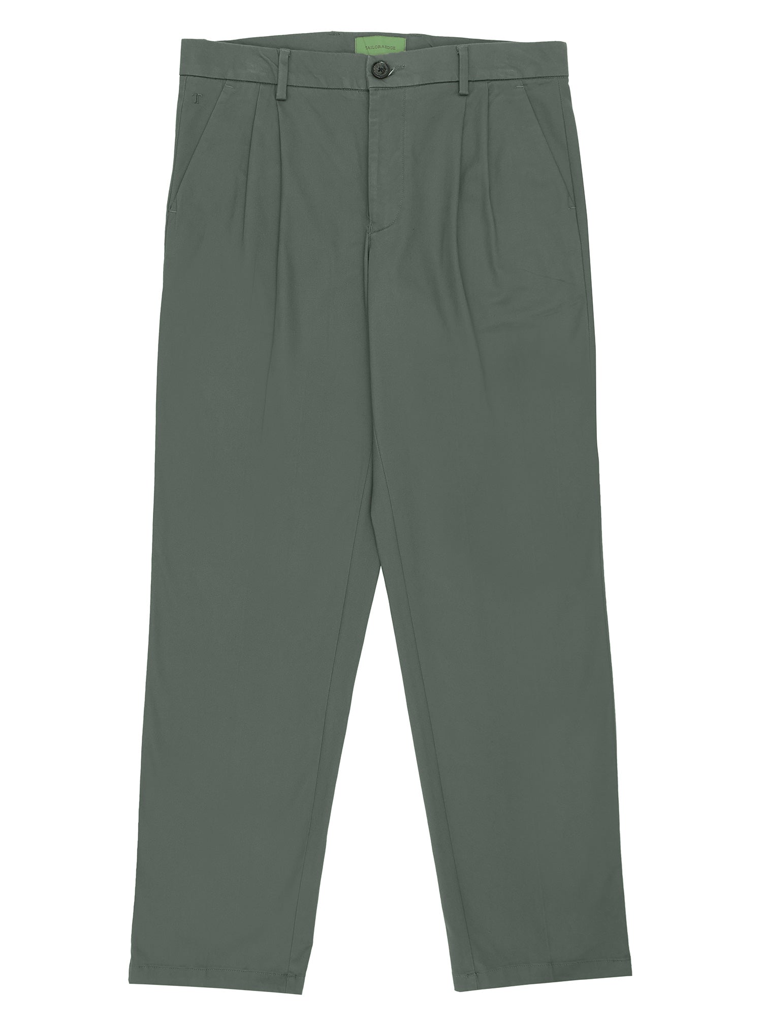 Duca Double Pleated Pine Olive Relaxed Pant