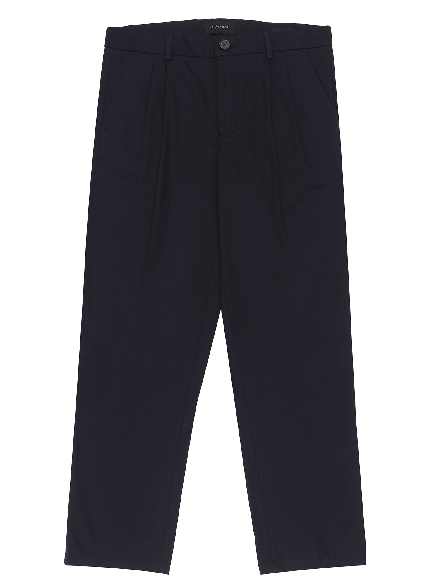 Duca Double Pleated Black Relaxed Pant